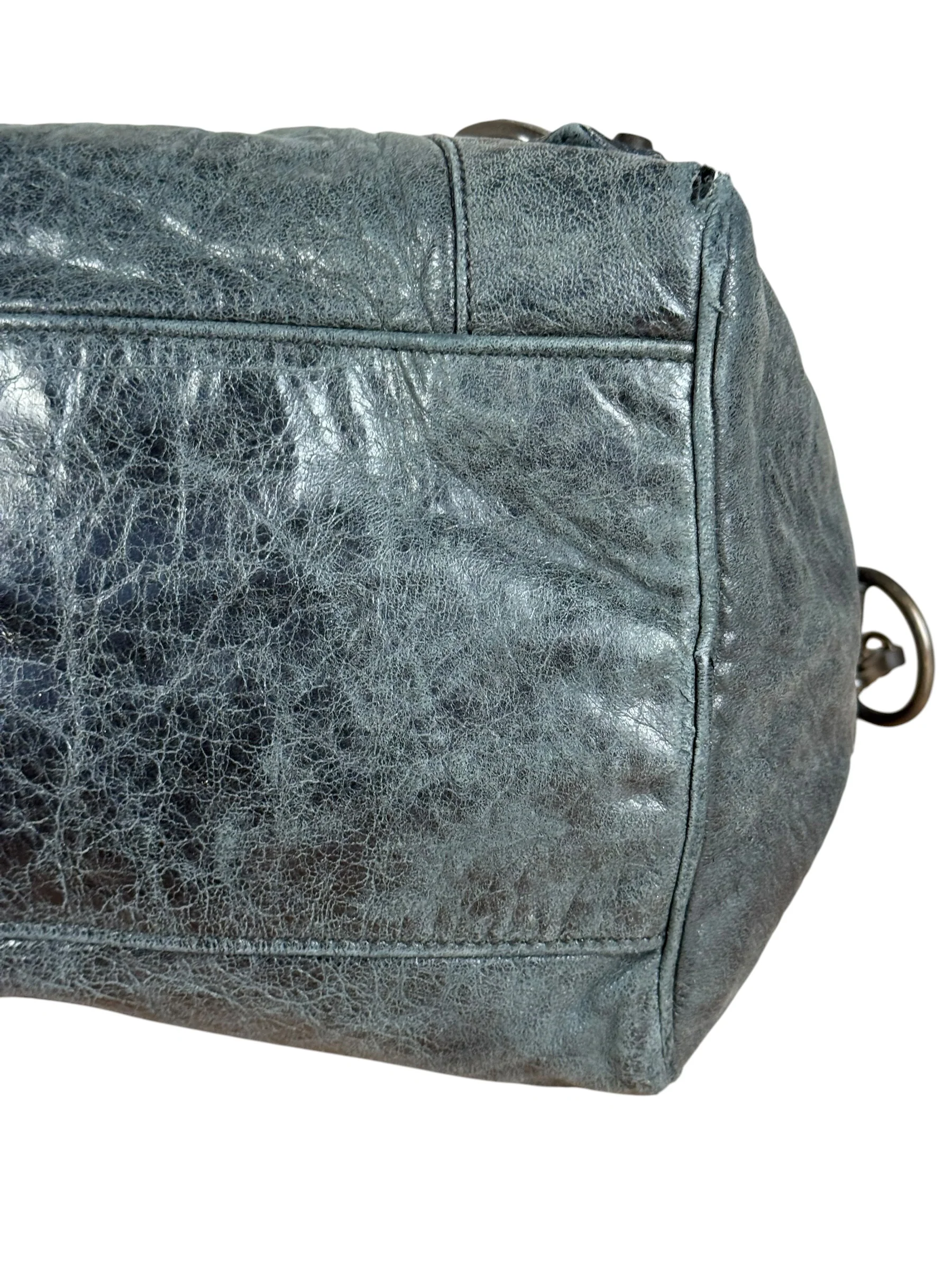Balenciaga Vintage Dark Blue Leather Classic City Bag - Image 16