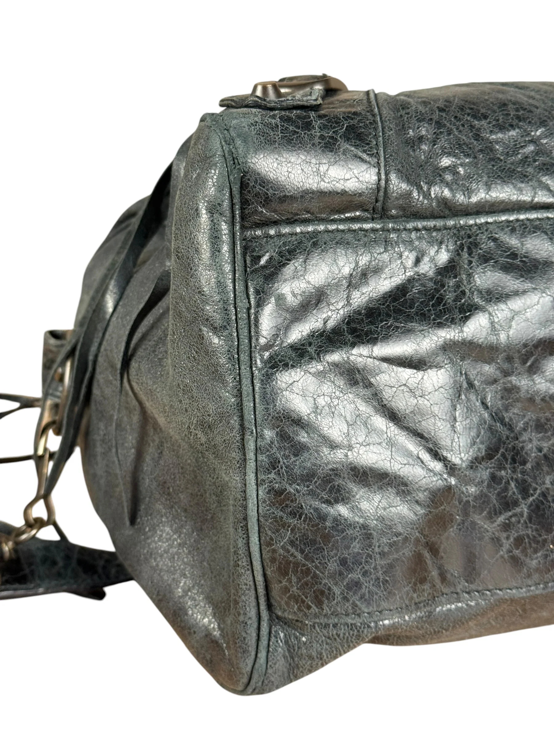 Balenciaga Vintage Dark Blue Leather Classic City Bag - Image 17