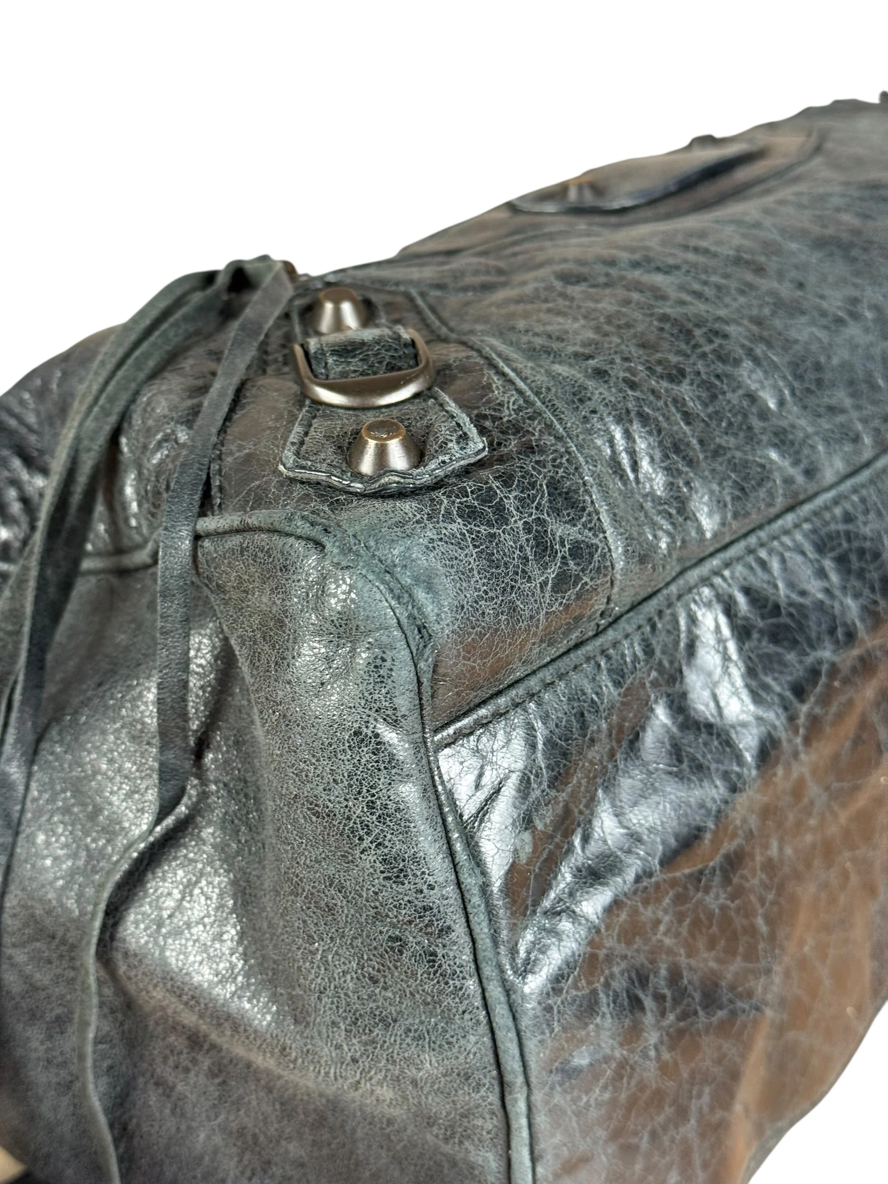 Balenciaga Vintage Dark Blue Leather Classic City Bag - Image 18