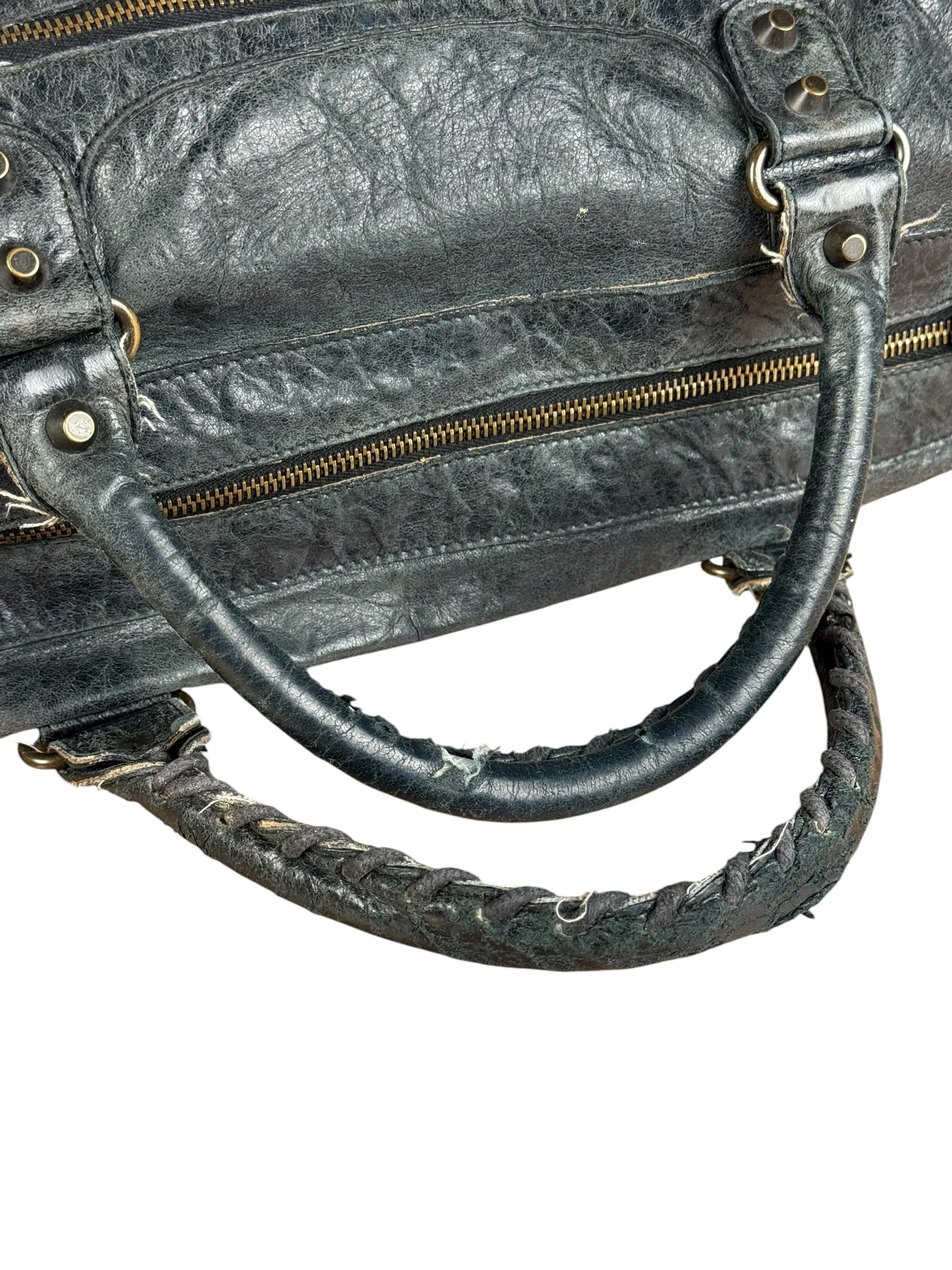 Balenciaga Vintage Dark Blue Leather Classic City Bag - Image 22