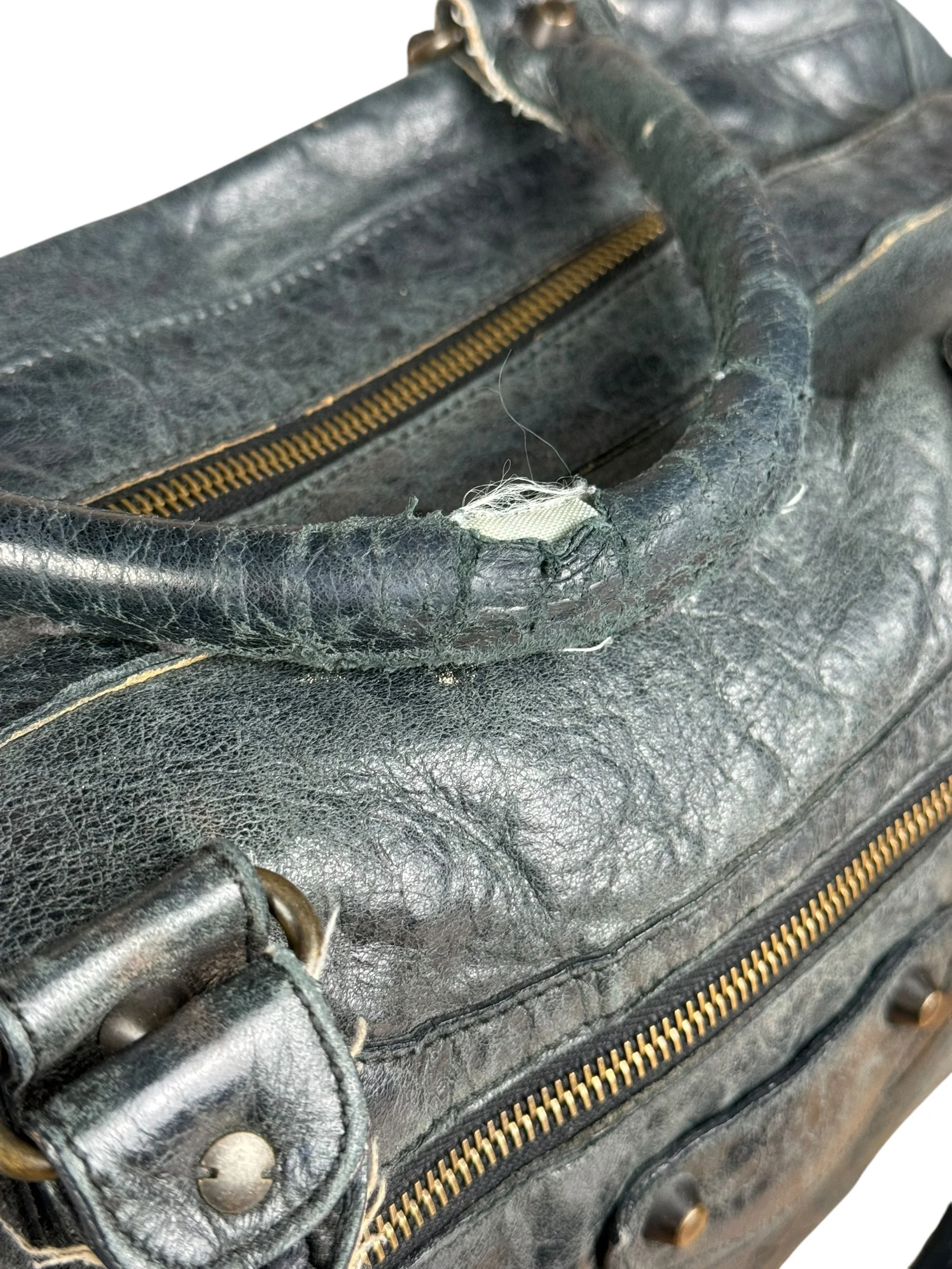 Balenciaga Vintage Dark Blue Leather Classic City Bag - Image 23