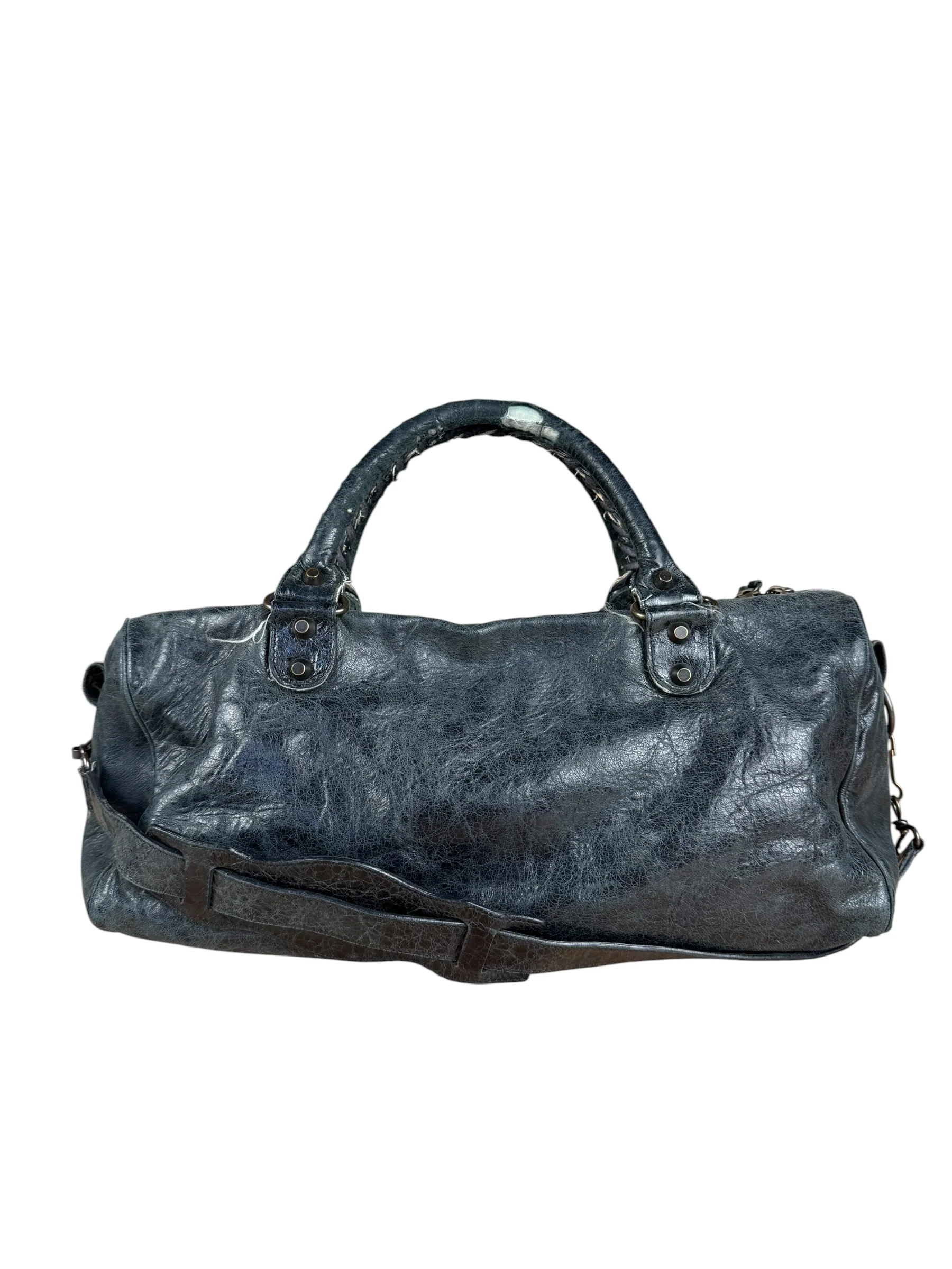 Balenciaga Vintage Dark Blue Leather Classic City Bag - Image 7