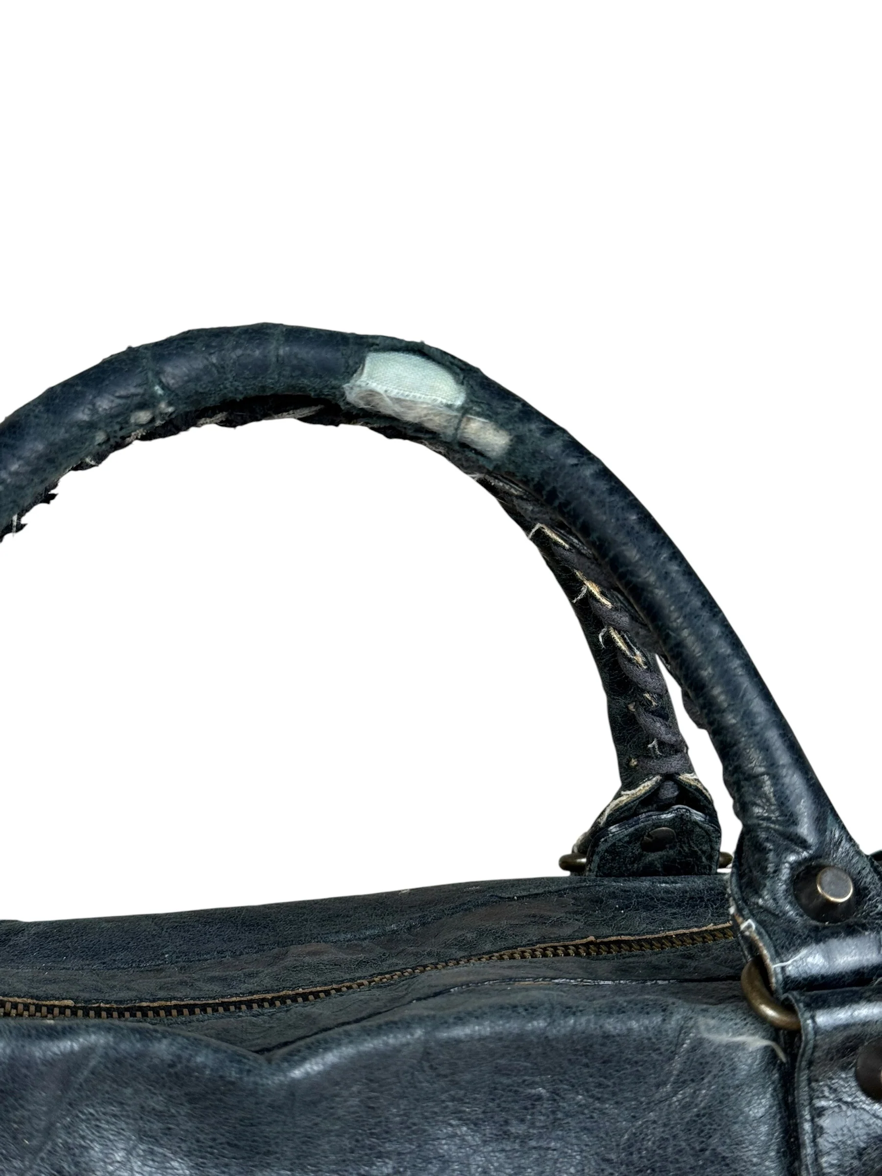 Balenciaga Vintage Dark Blue Leather Classic City Bag - Image 8