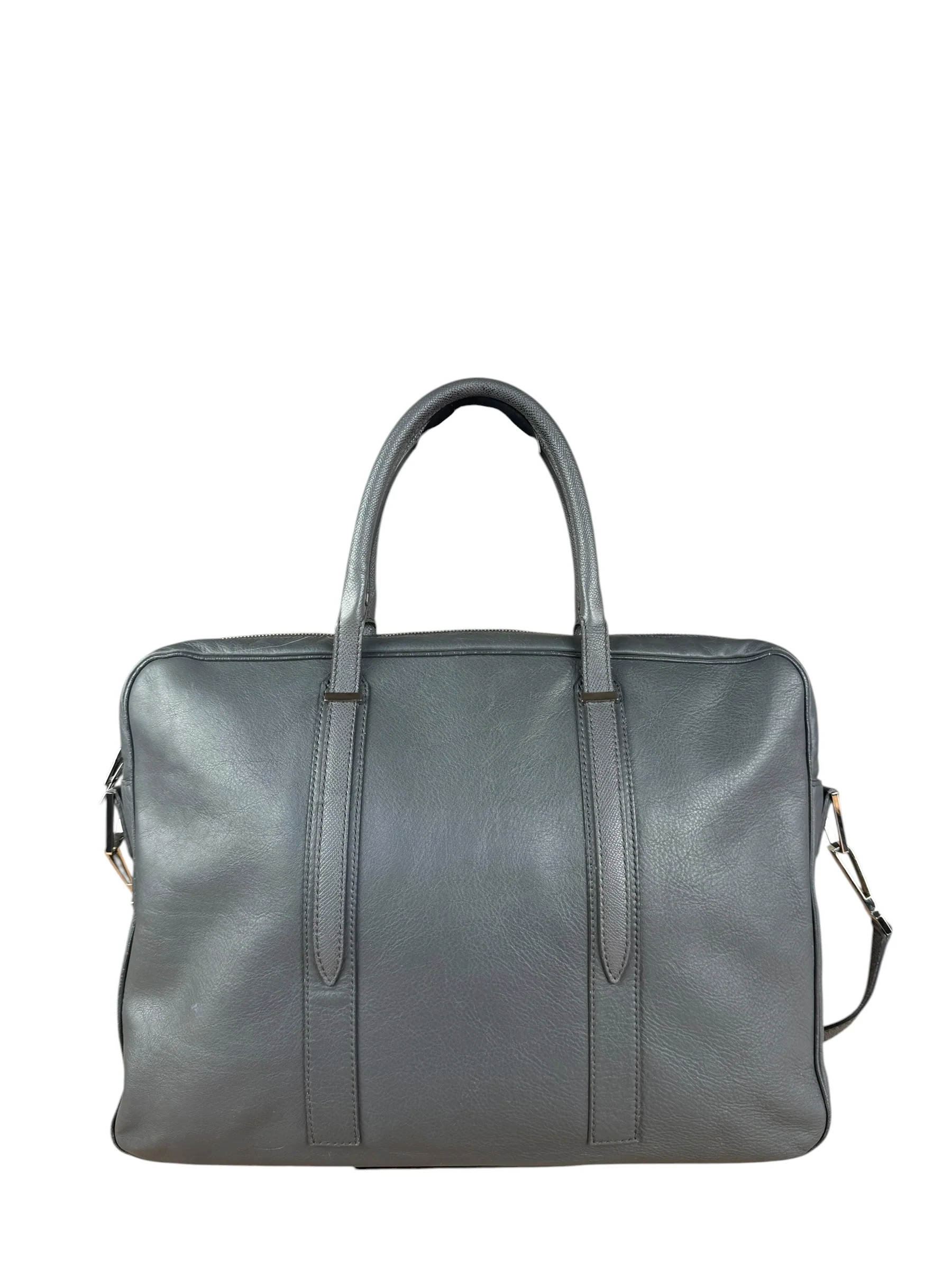 Balenciaga Vintage Grey Leather Work Bag - Image 11
