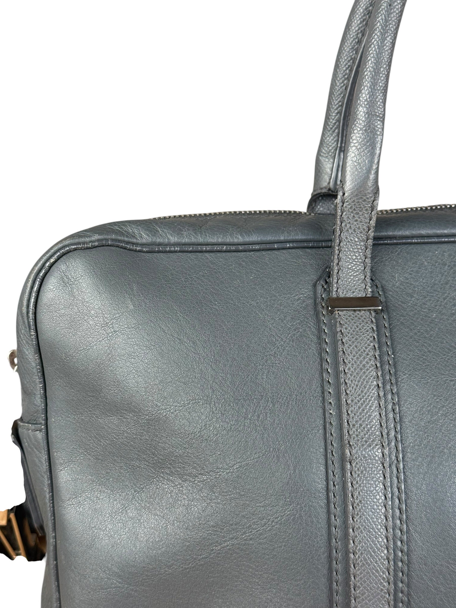 Balenciaga Vintage Grey Leather Work Bag - Image 12