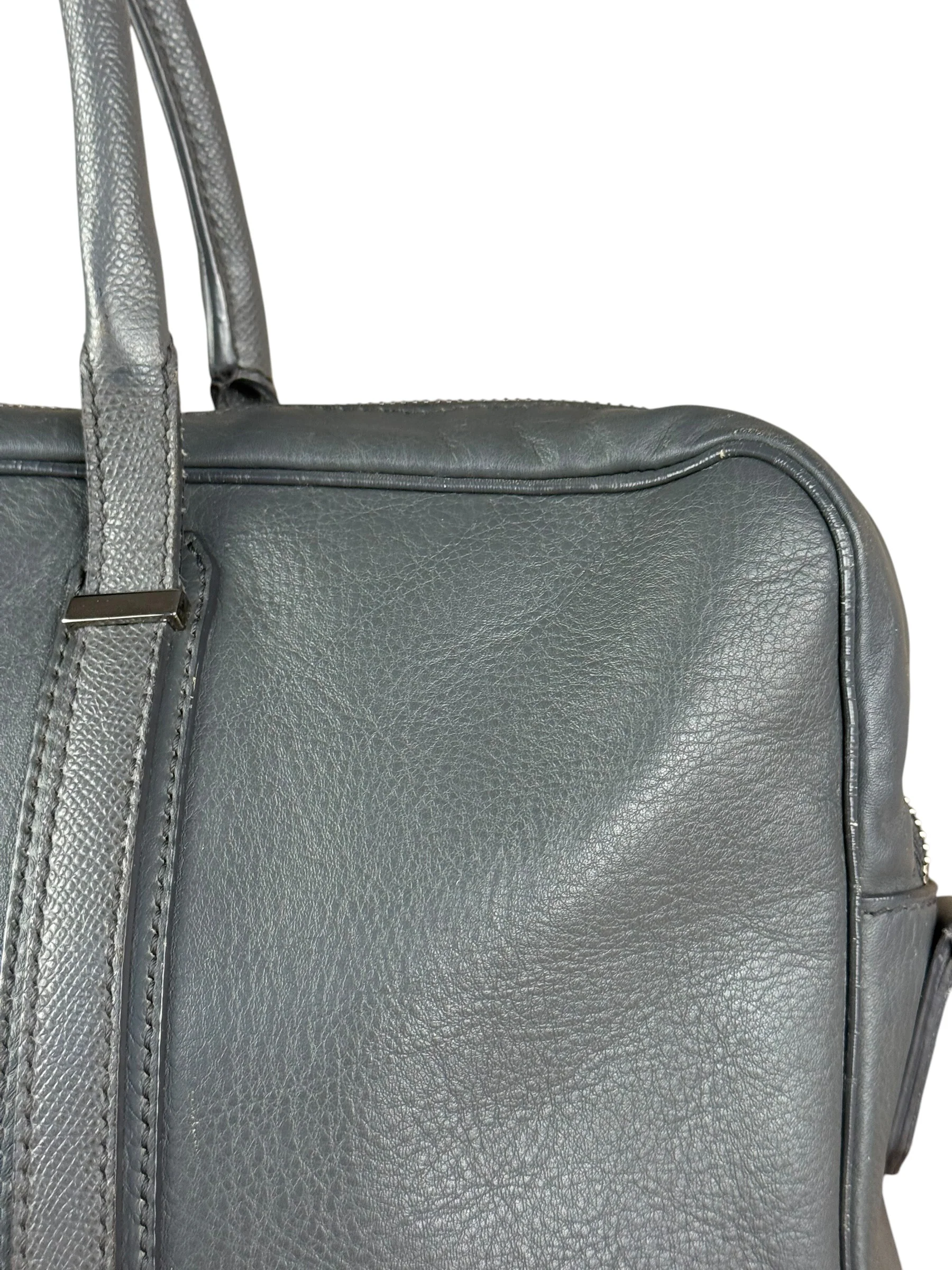 Balenciaga Vintage Grey Leather Work Bag - Image 13