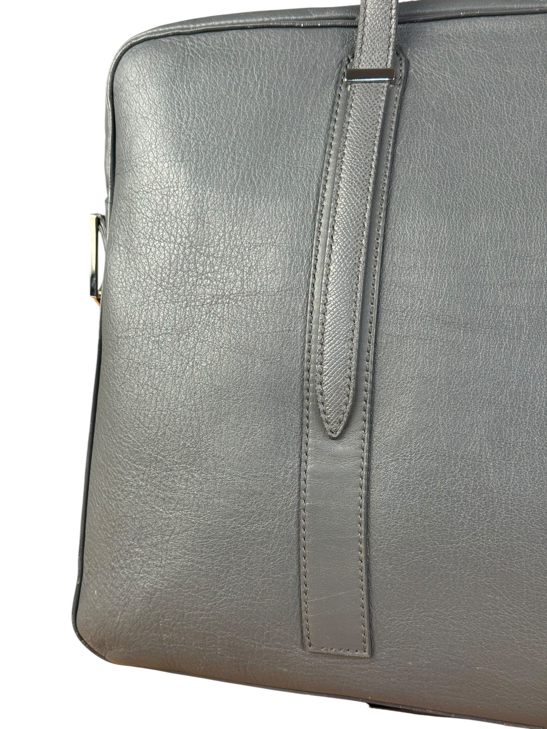 Balenciaga Vintage Grey Leather Work Bag - Image 4