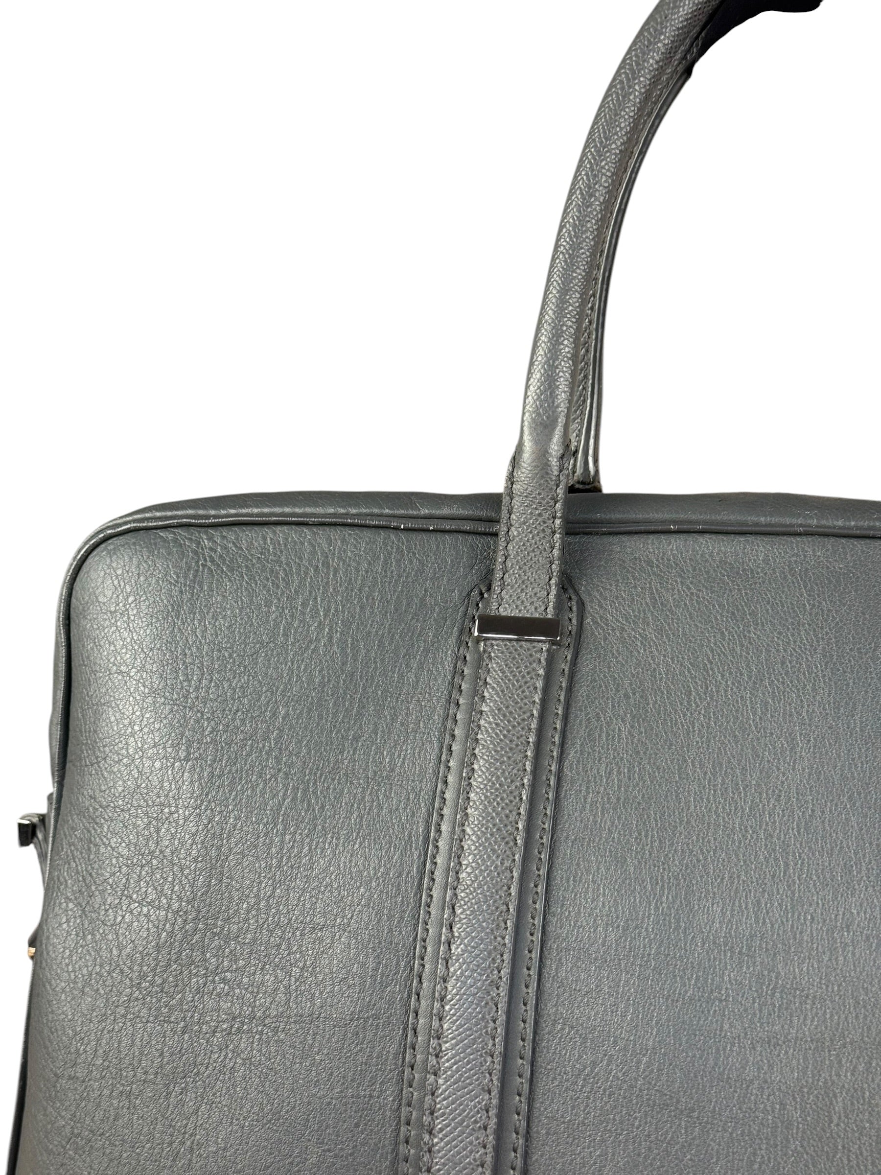Balenciaga Vintage Grey Leather Work Bag - Image 5