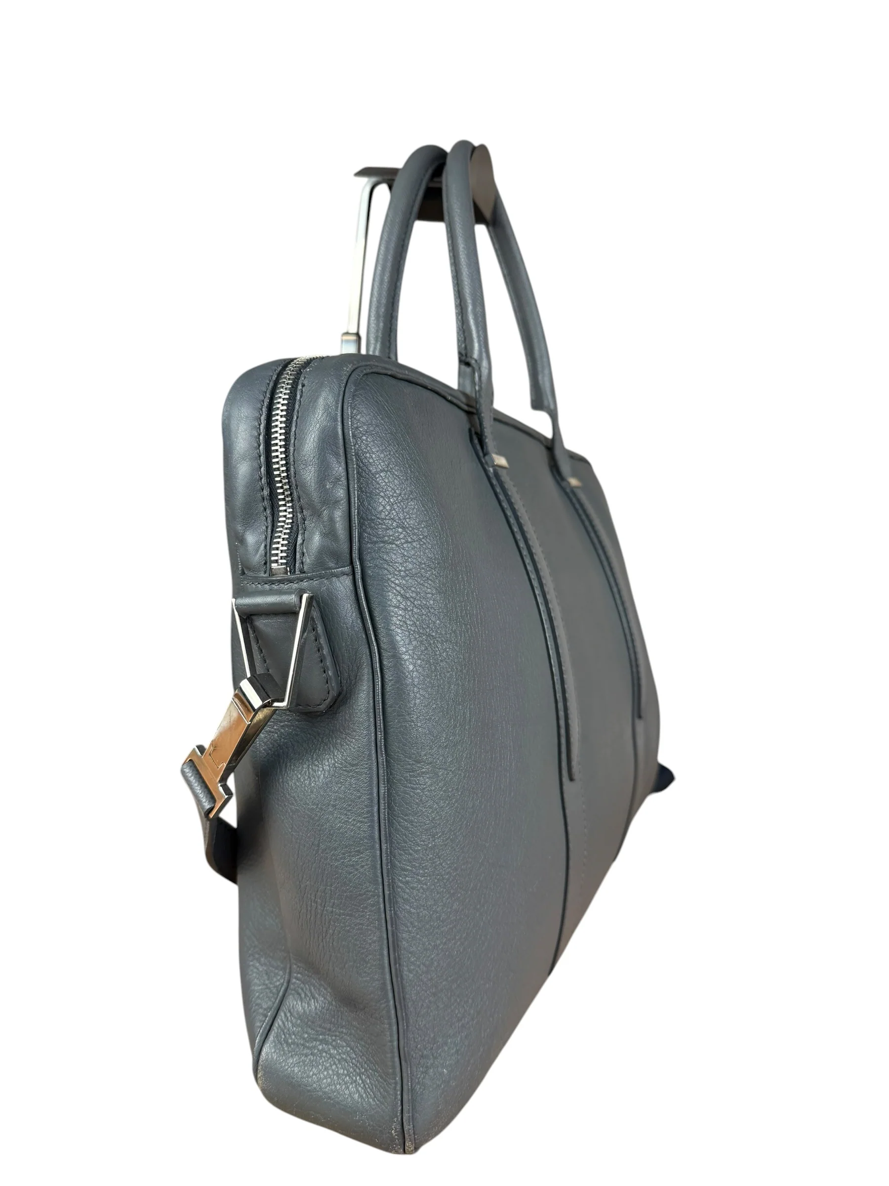 Balenciaga Vintage Grey Leather Work Bag - Image 9