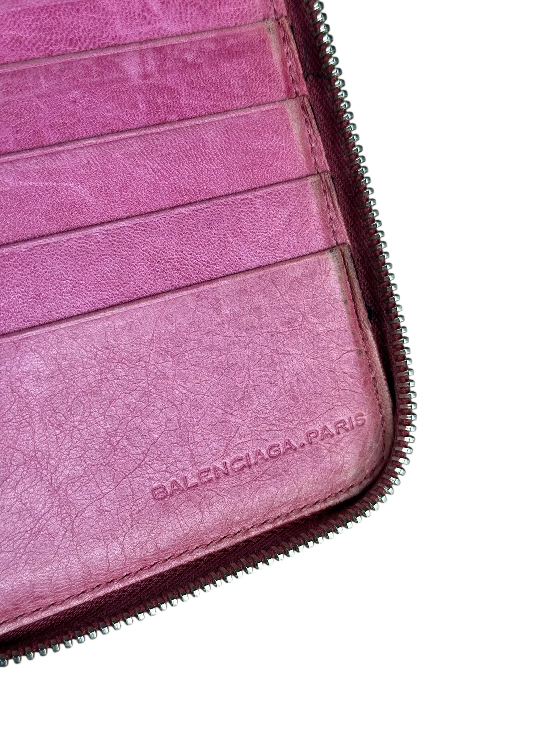 Balenciaga Vintage Pink Le Agneau Long Wallet - Image 10