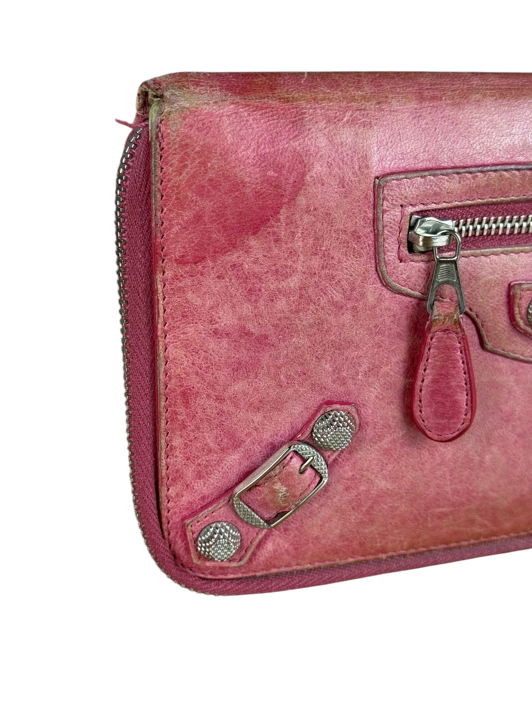 Balenciaga Vintage Pink Le Agneau Long Wallet - Image 11