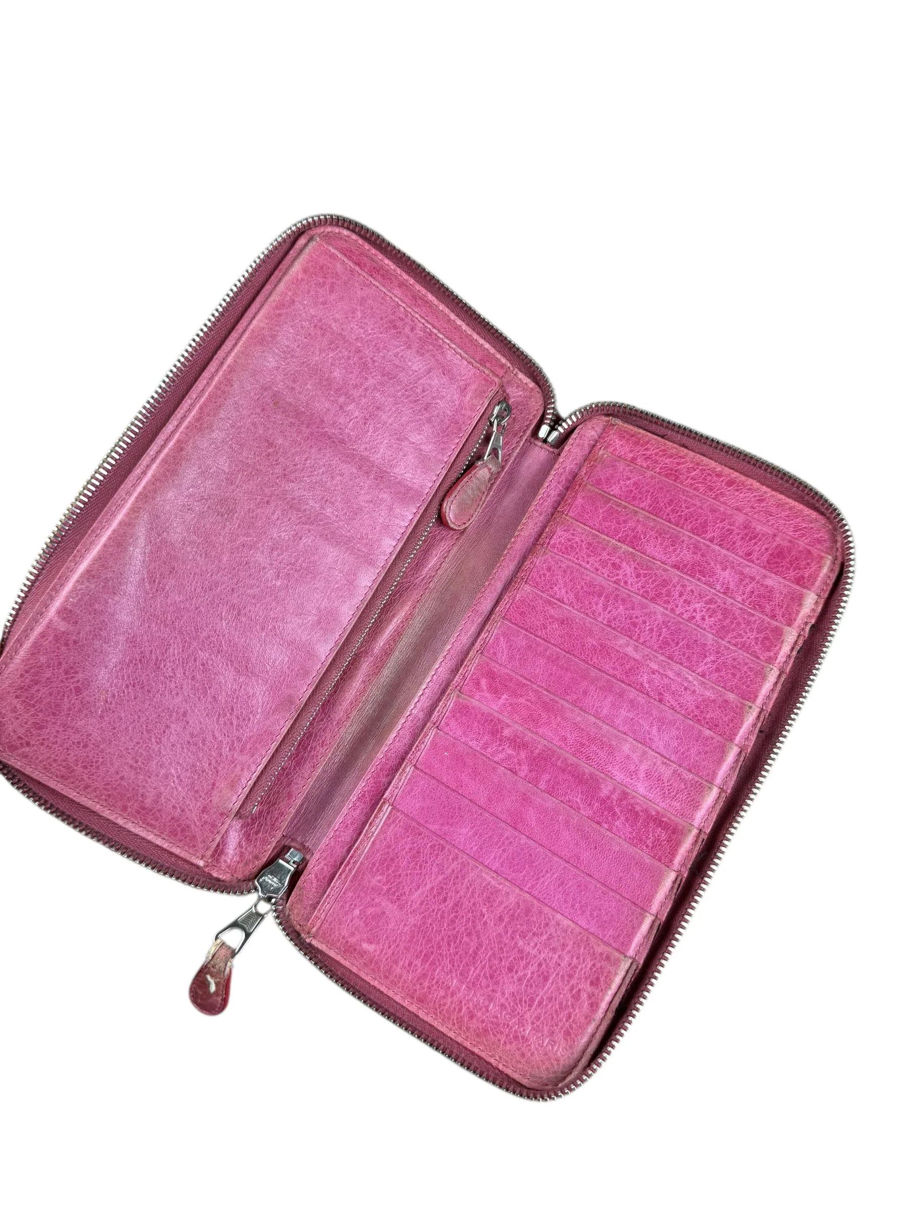 Balenciaga Vintage Pink Le Agneau Long Wallet - Image 12