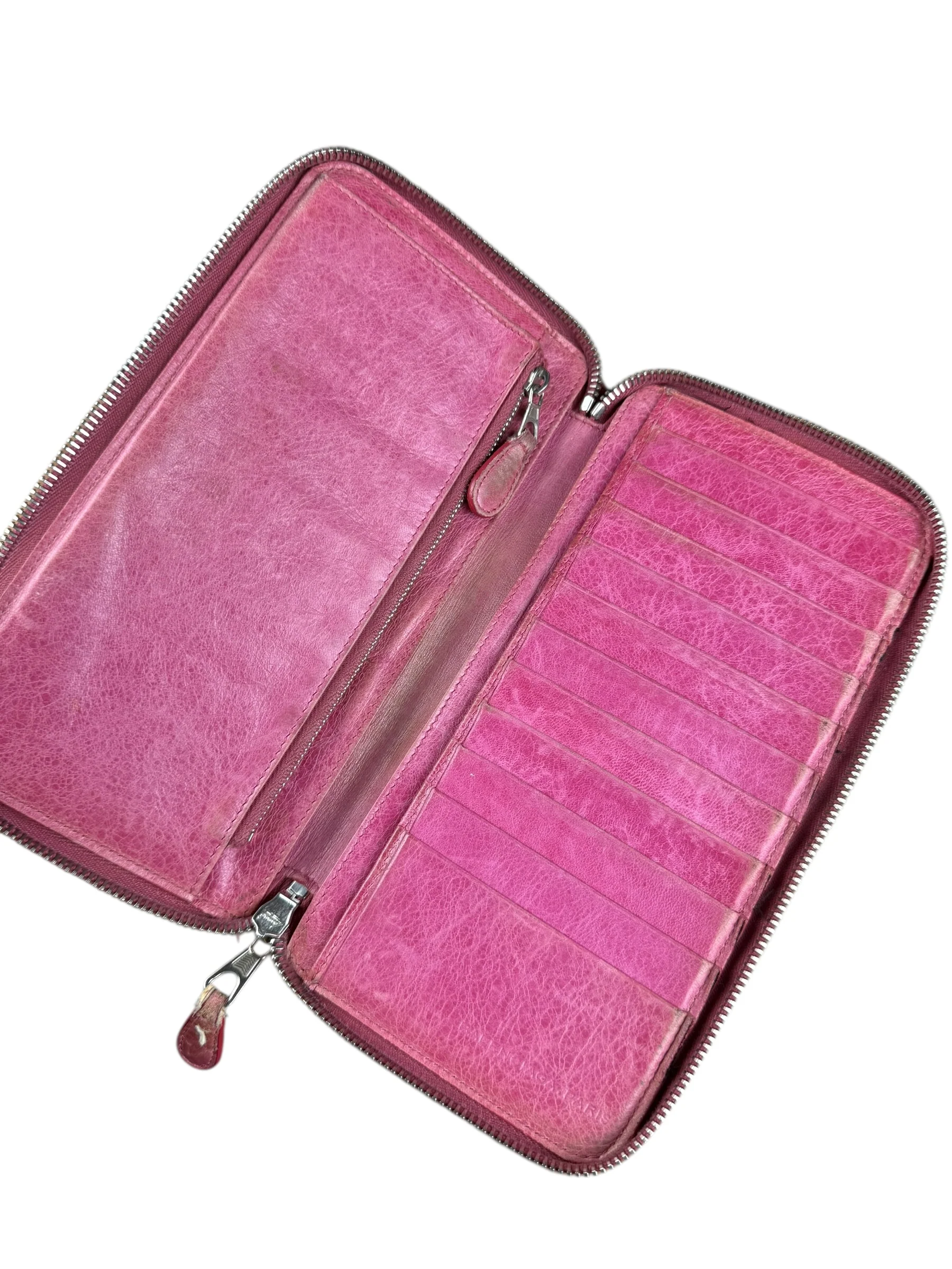 Balenciaga Vintage Pink Le Agneau Long Wallet - Image 13