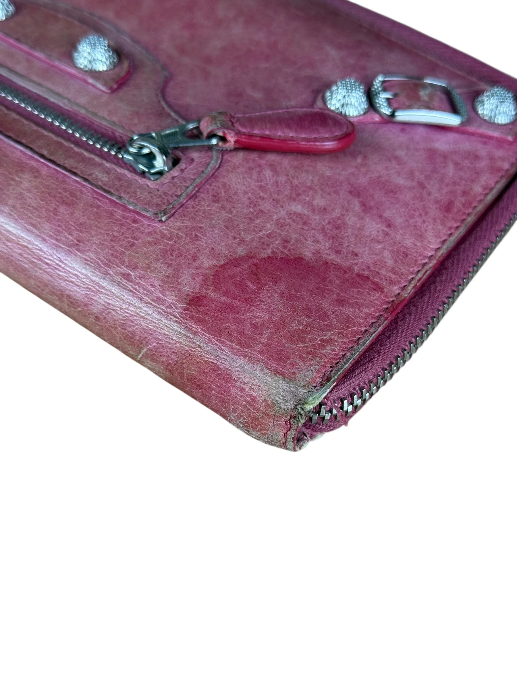 Balenciaga Vintage Pink Le Agneau Long Wallet - Image 15