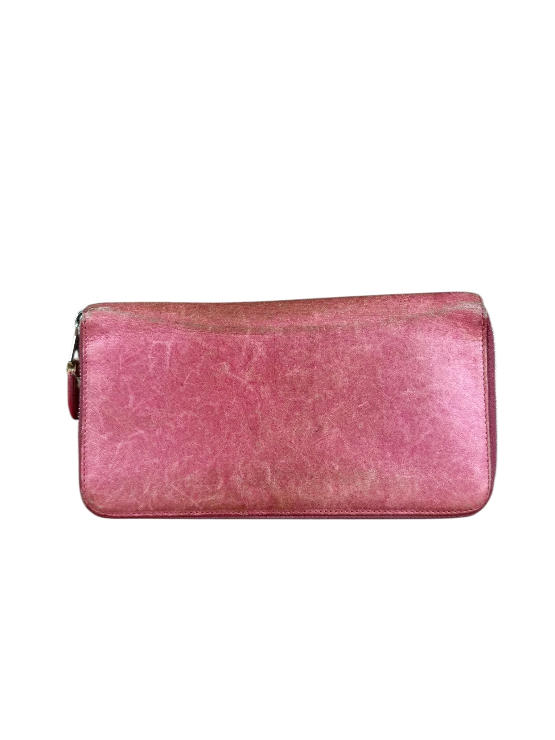 Balenciaga Vintage Pink Le Agneau Long Wallet - Image 8