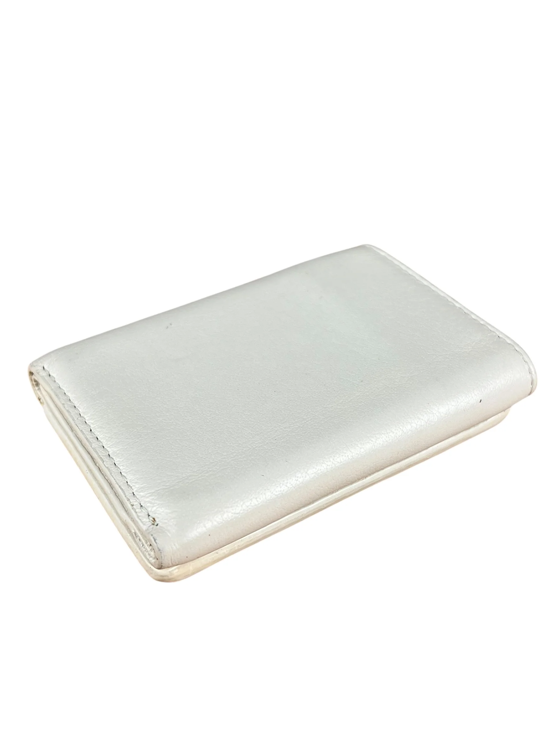Balenciaga White Leather Papier Compact Wallet - Image 5