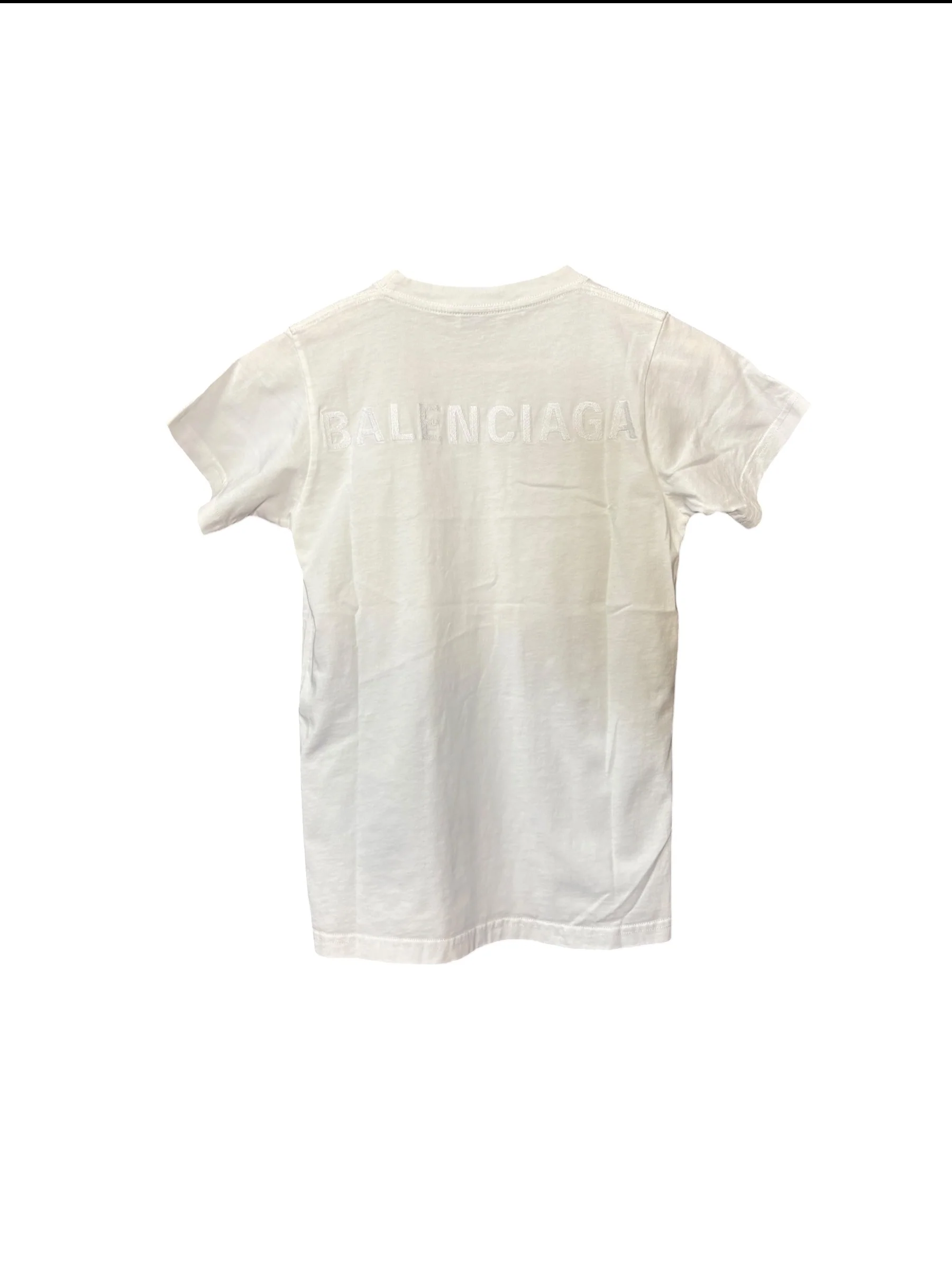 Balenciaga White Logo T-Shirt - Image 2