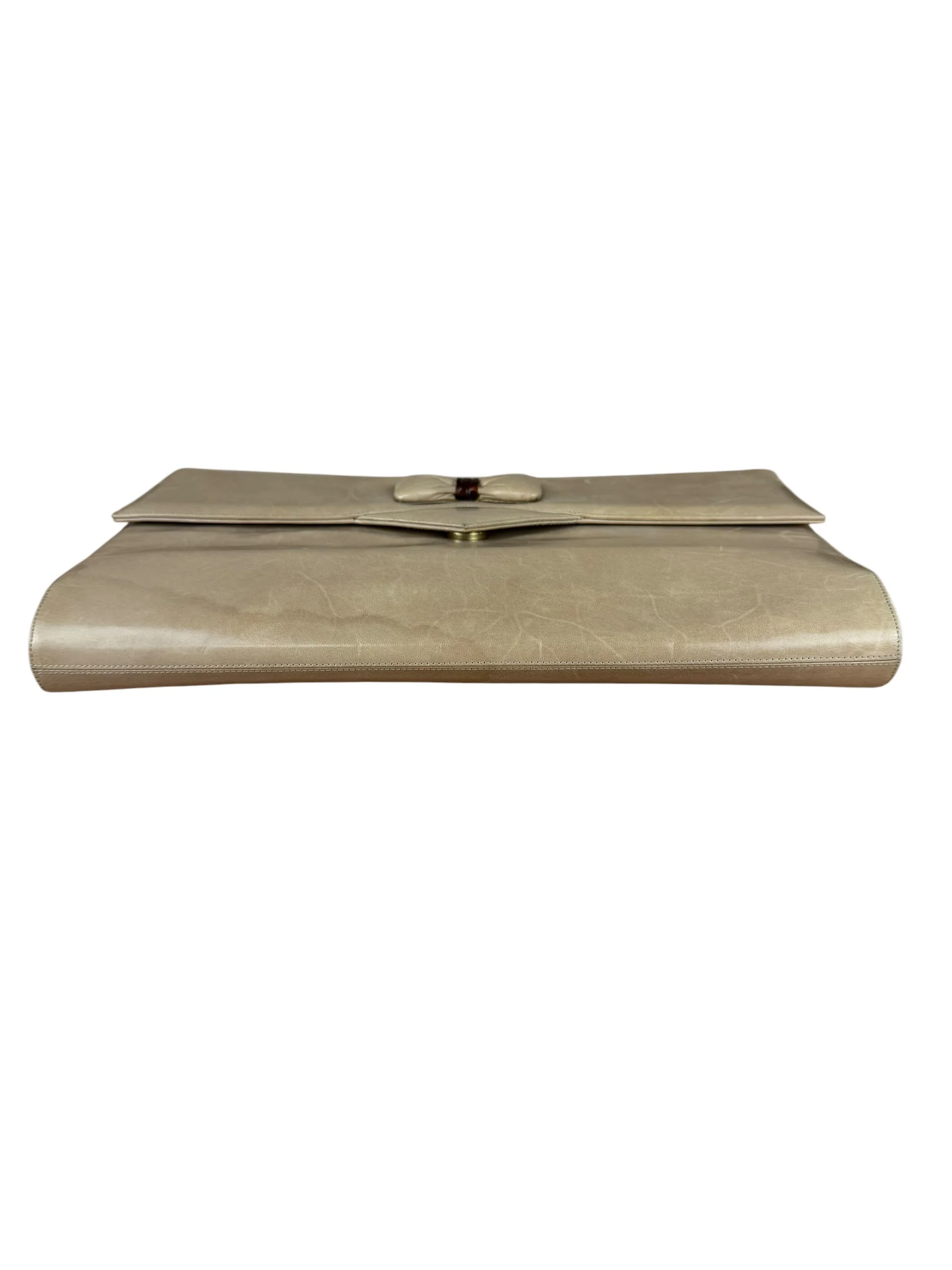 Bally Leather Bow Clutch - Image 14