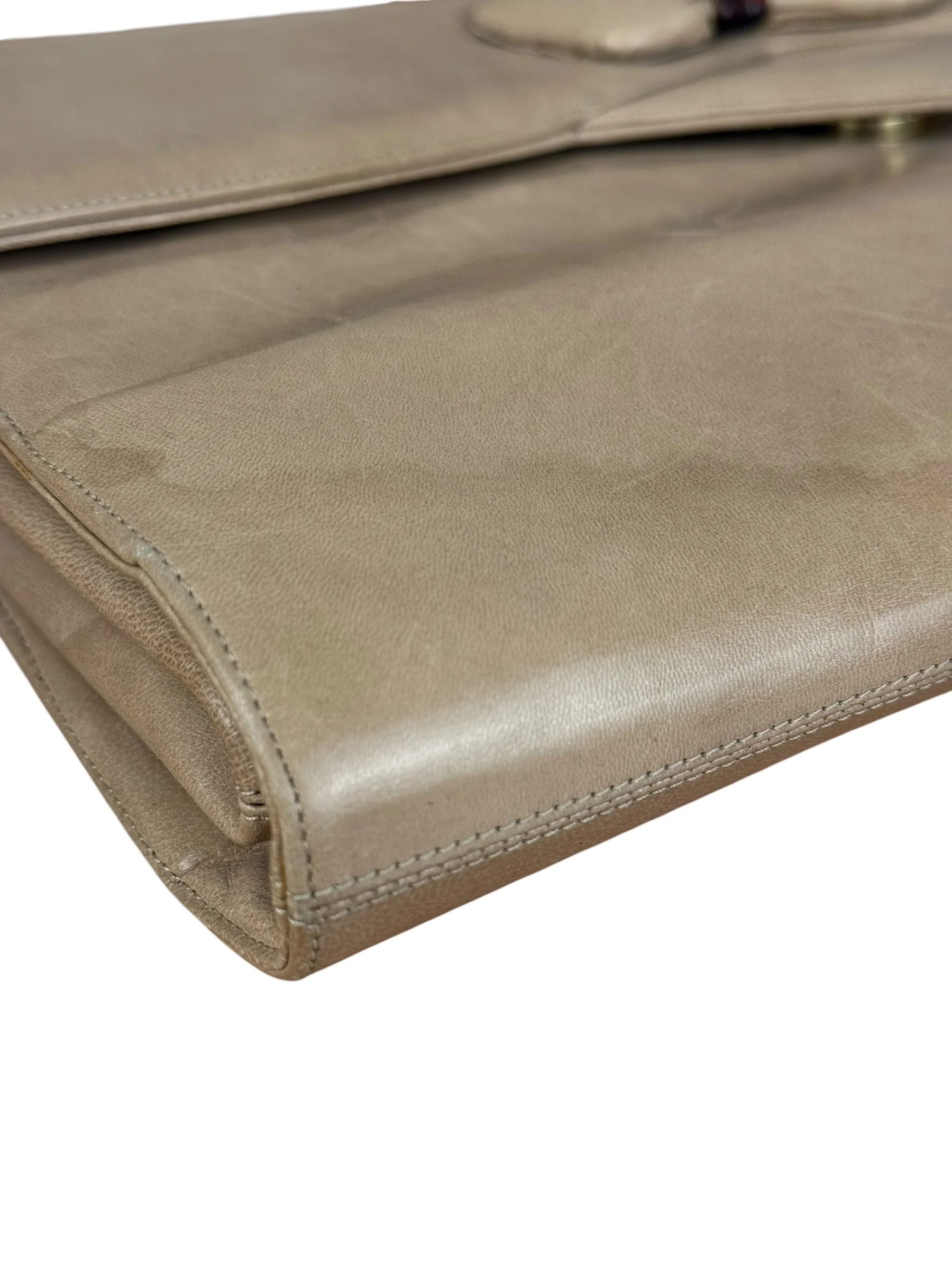 Bally Leather Bow Clutch - Image 16
