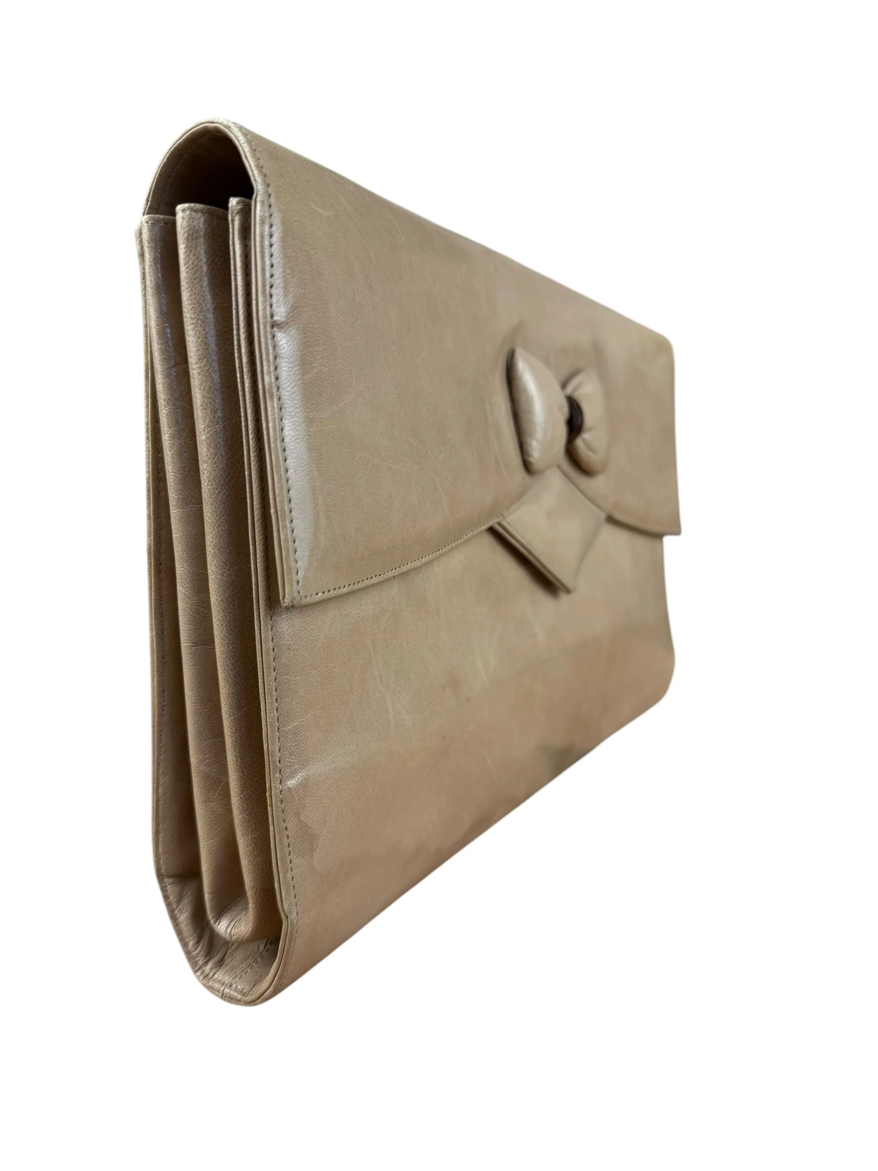 Bally Leather Bow Clutch - Image 6