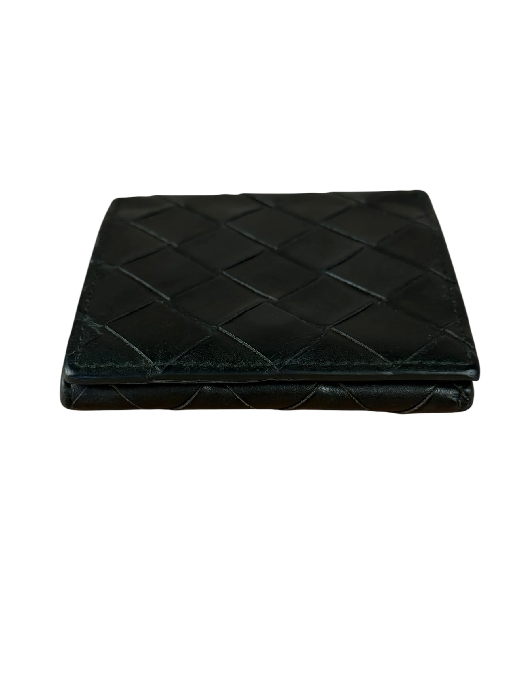 Bottega Veneta Black Intreccio Leather Coin Wallet - Image 8