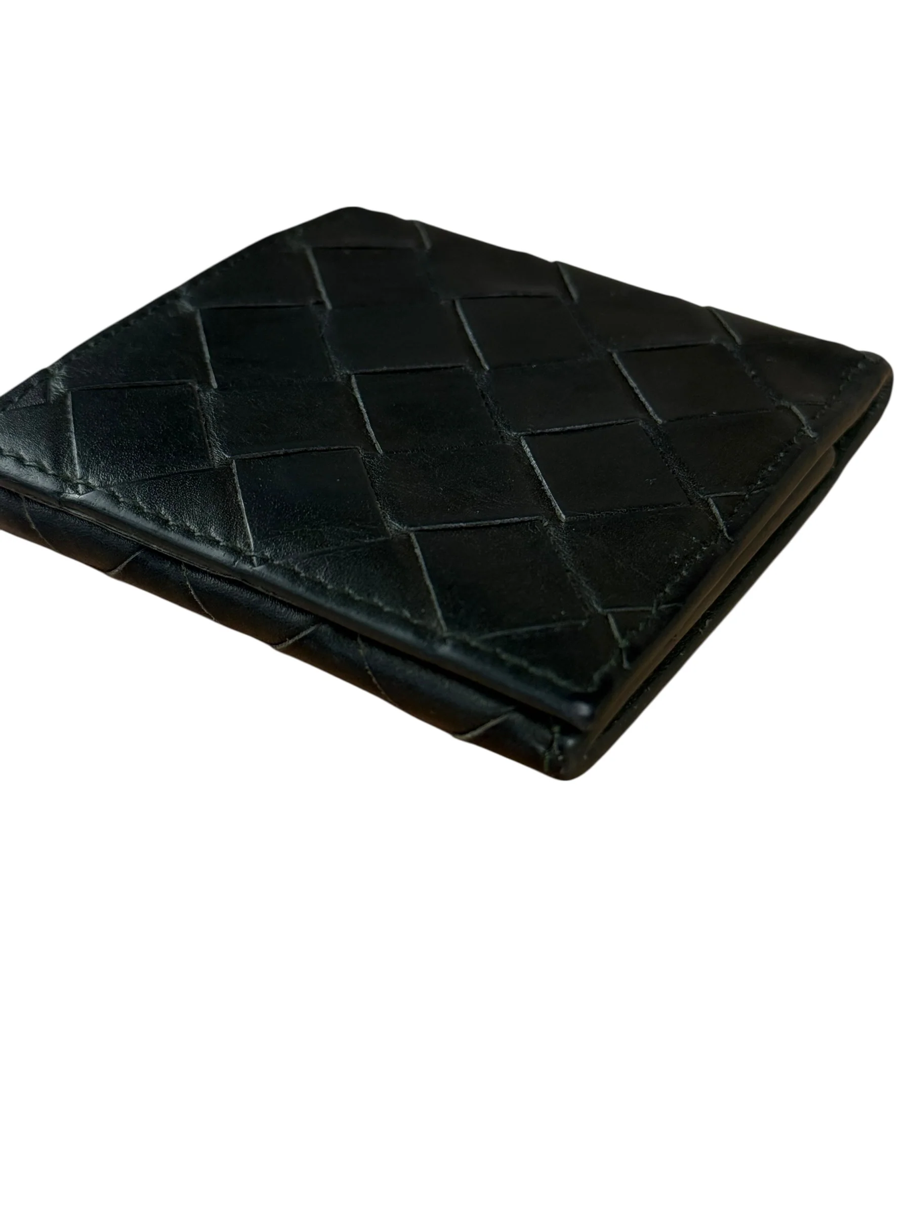 Bottega Veneta Black Intreccio Leather Coin Wallet - Image 9