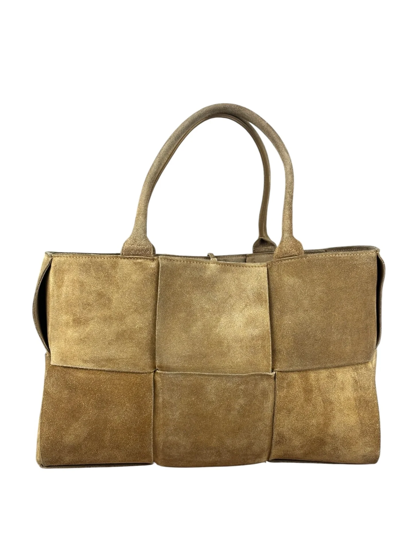 Bottega Veneta Brown Suede Maxi Intrecciato Arco Tote - Image 2