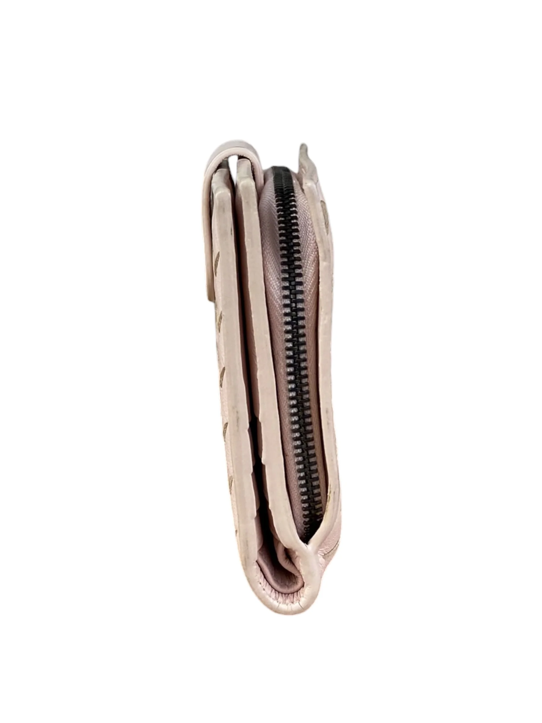 Bottega Veneta Intreccio Leather Wallet Light Pink - Image 4