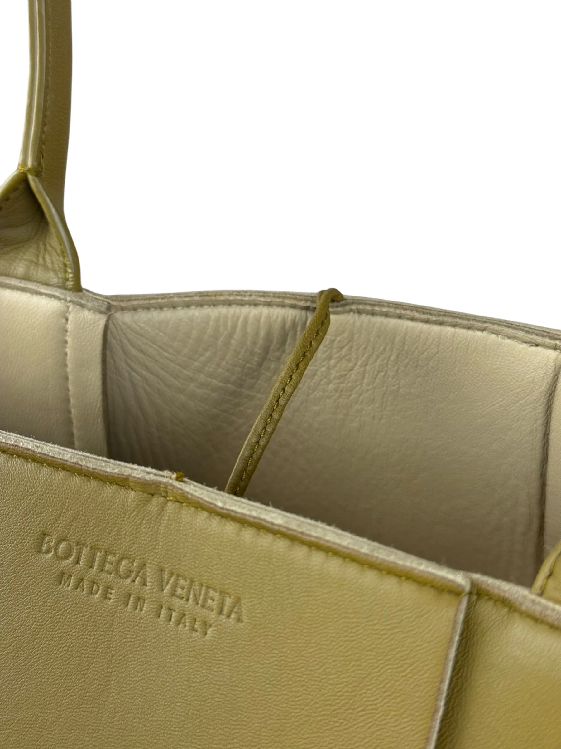 Bottega Veneta Muted Olive Intreccio Arco Woven Leather Tote - Image 4