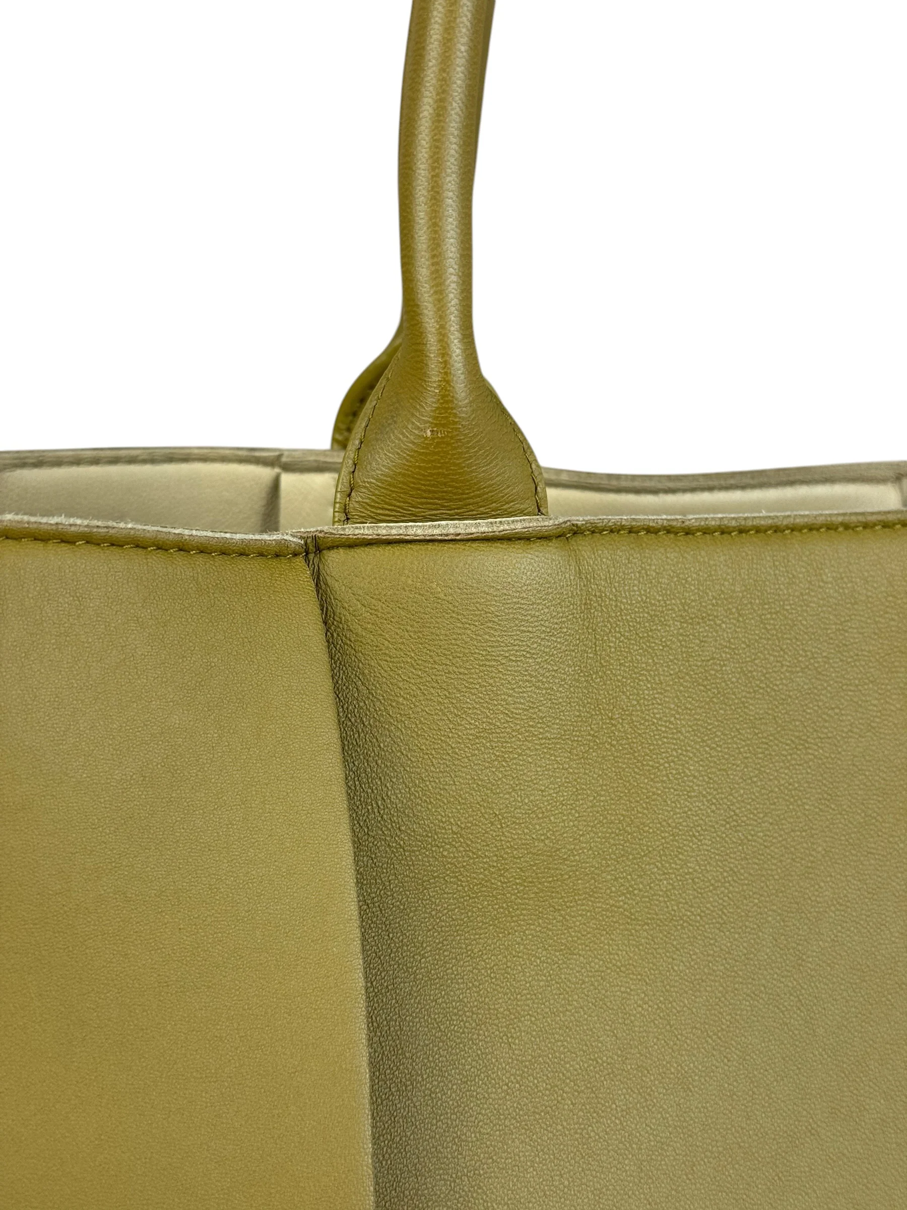 Bottega Veneta Muted Olive Intreccio Arco Woven Leather Tote - Image 7