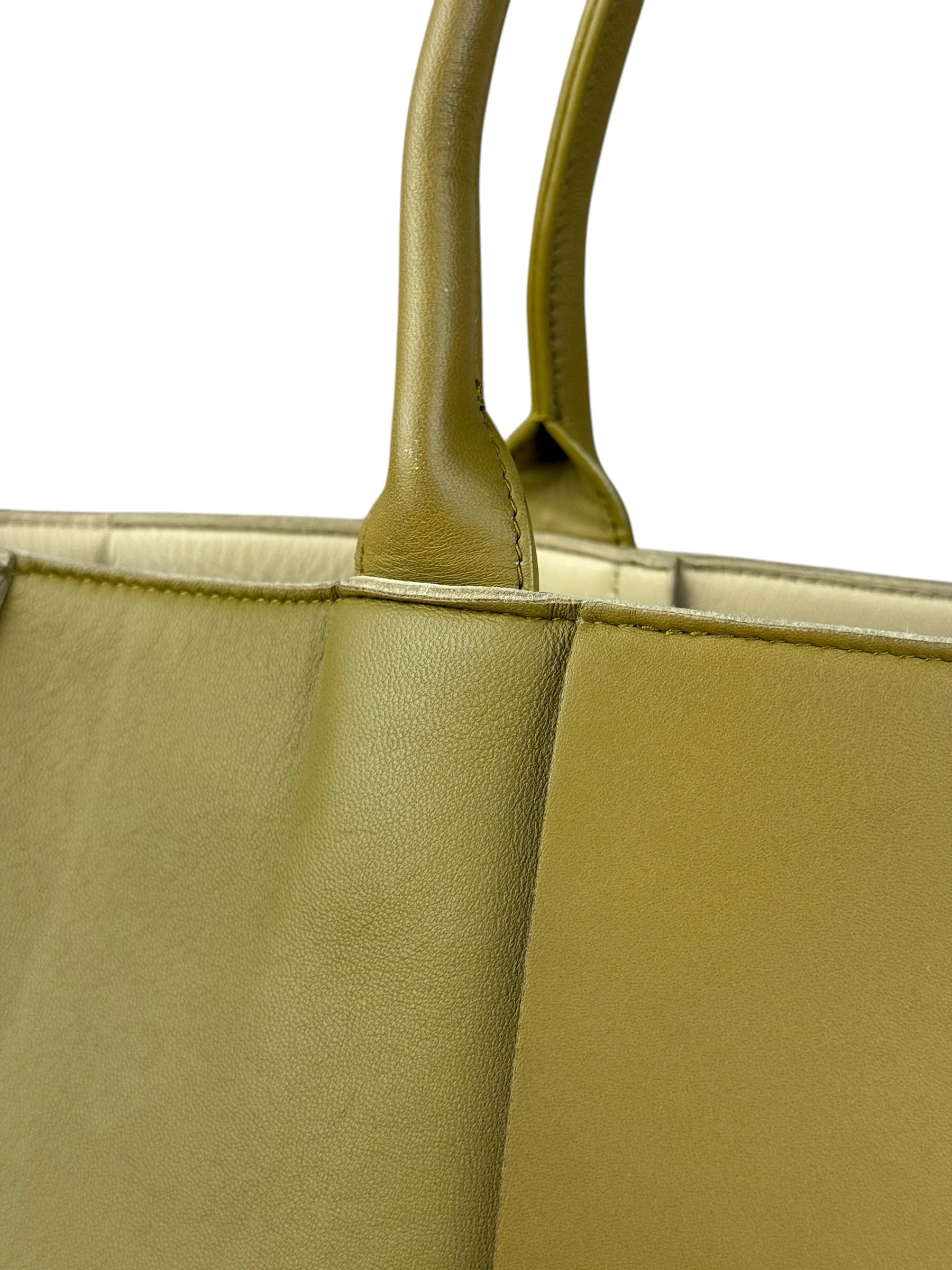 Bottega Veneta Muted Olive Intreccio Arco Woven Leather Tote - Image 8