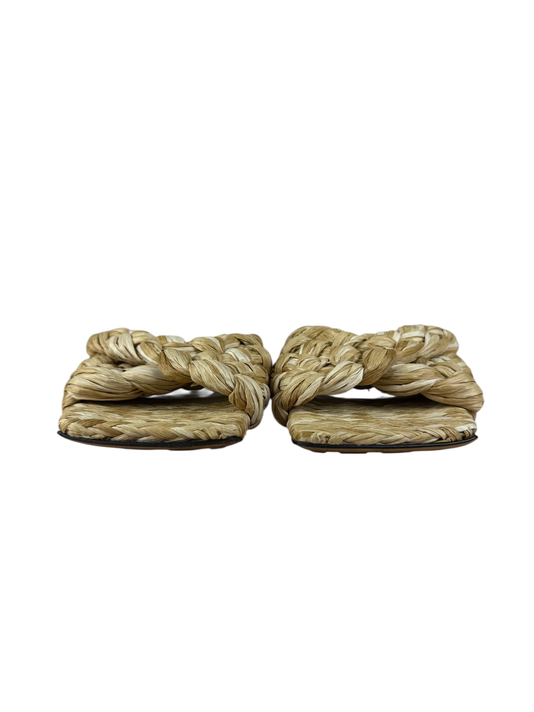 Bottega Veneta Raffia Intreccio Sandals - Image 8
