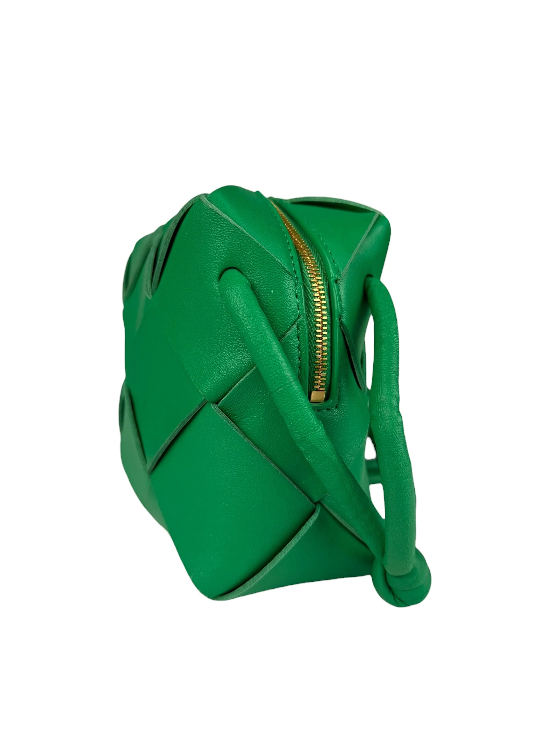 Bottega Veneta Small Green Intrecciato Cassette Camera Bag - Image 5