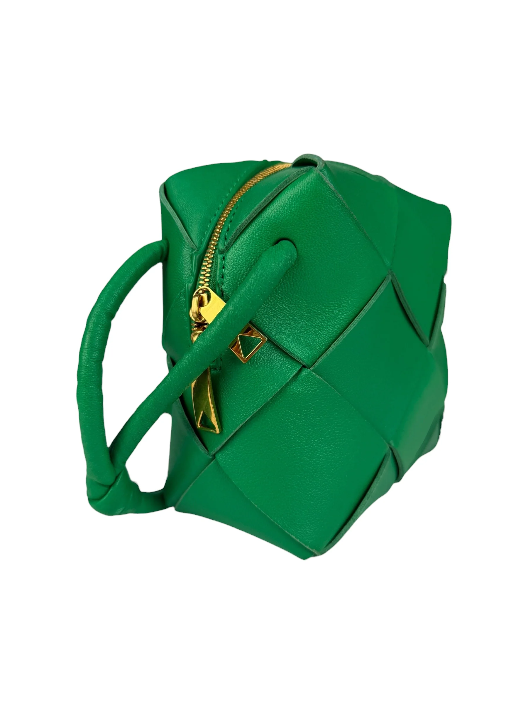 Bottega Veneta Small Green Intrecciato Cassette Camera Bag - Image 6