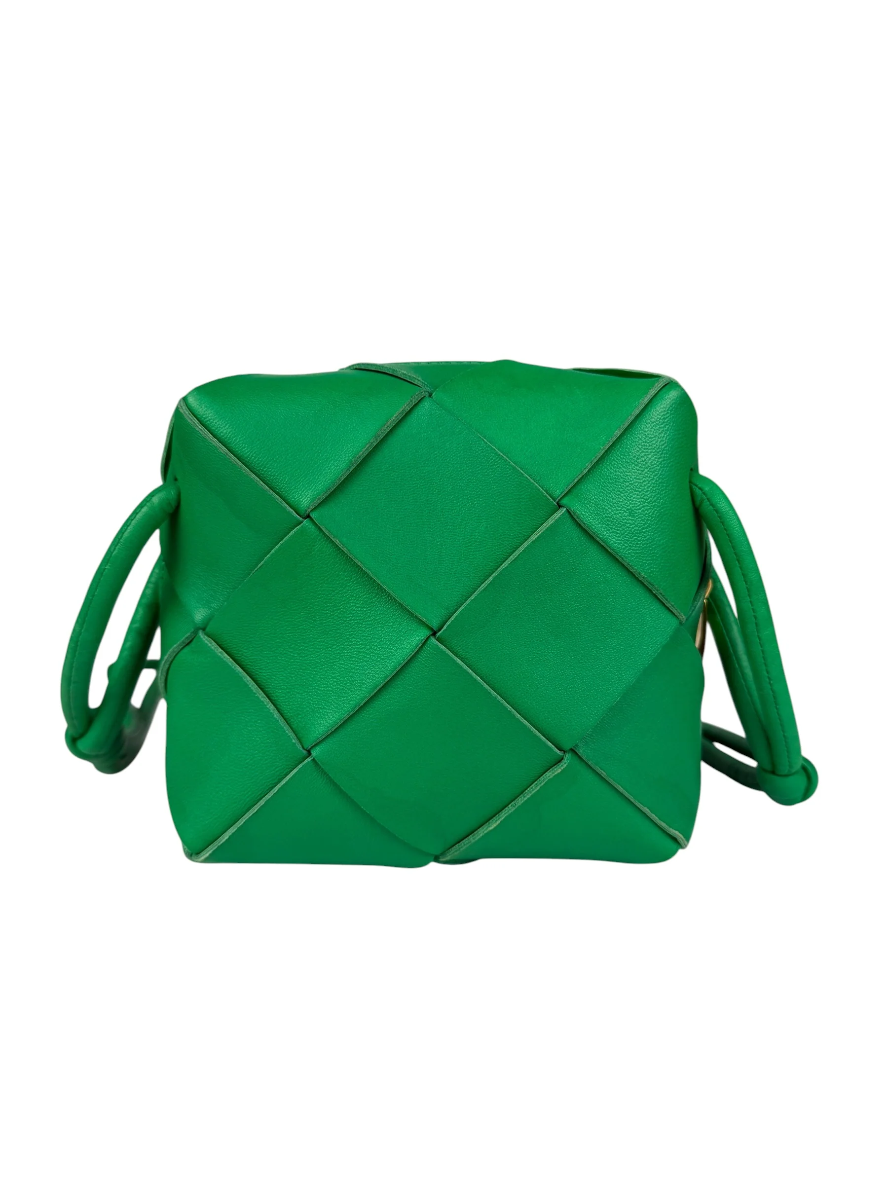 Bottega Veneta Small Green Intrecciato Cassette Camera Bag - Image 7
