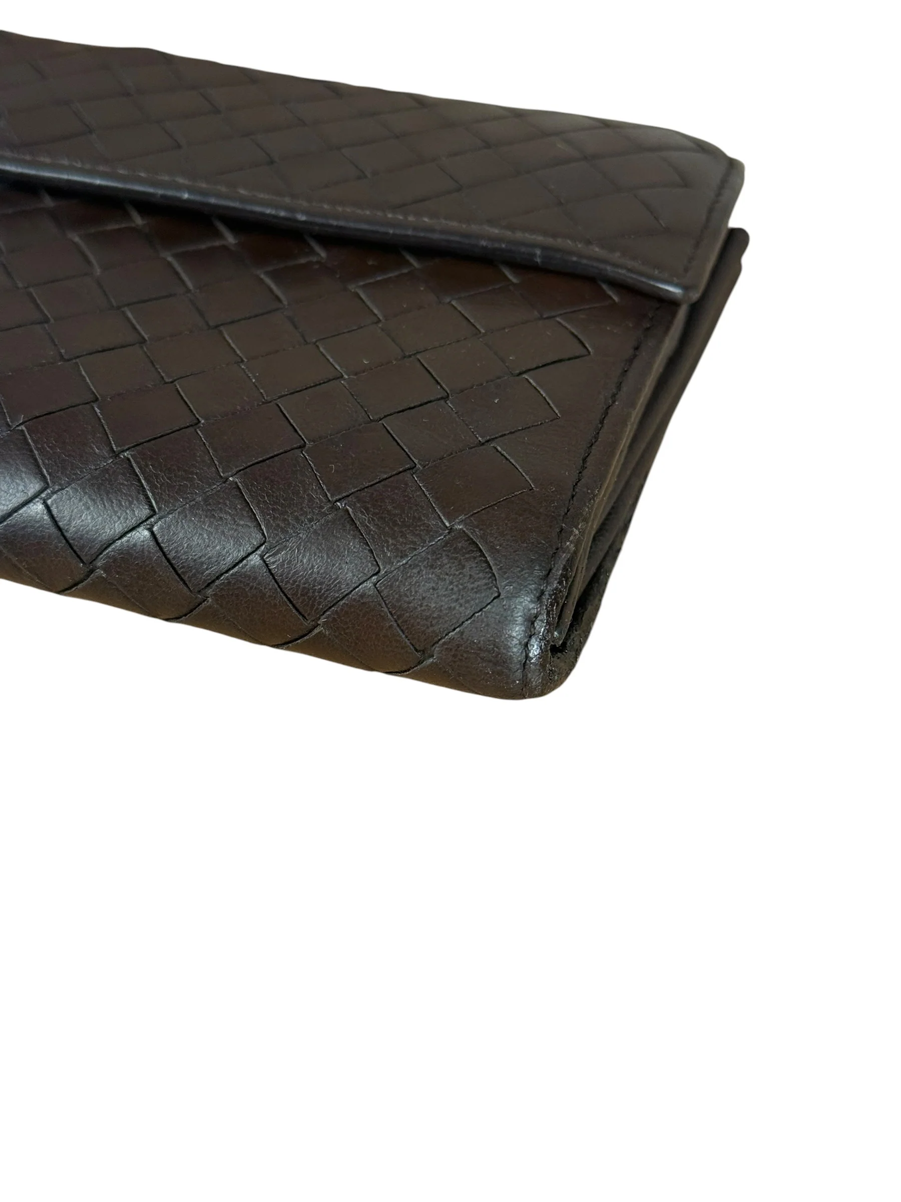 Bottega Veneta Vintage Brown Intrecciato Long Wallet - Image 10