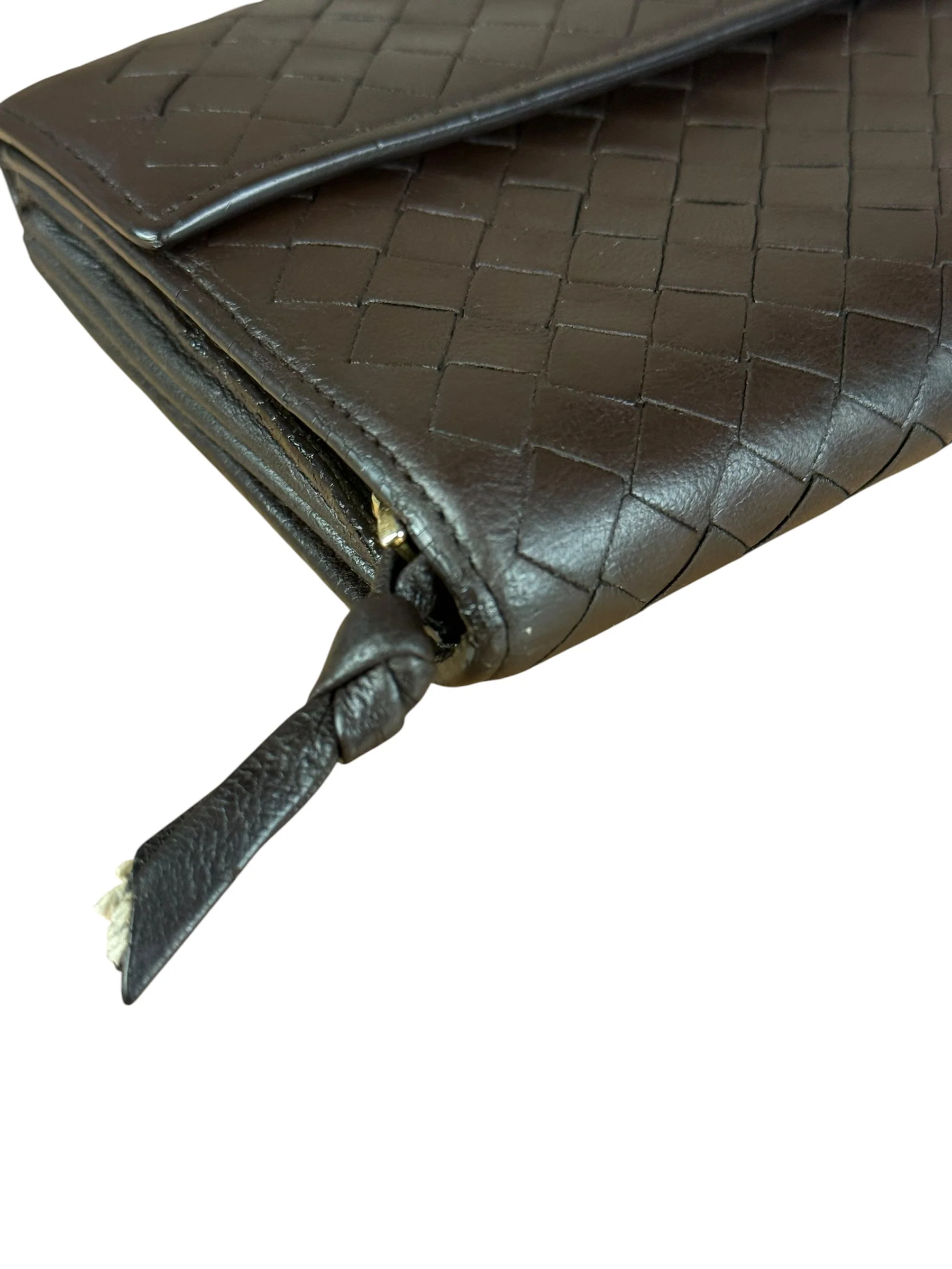 Bottega Veneta Vintage Brown Intrecciato Long Wallet - Image 11
