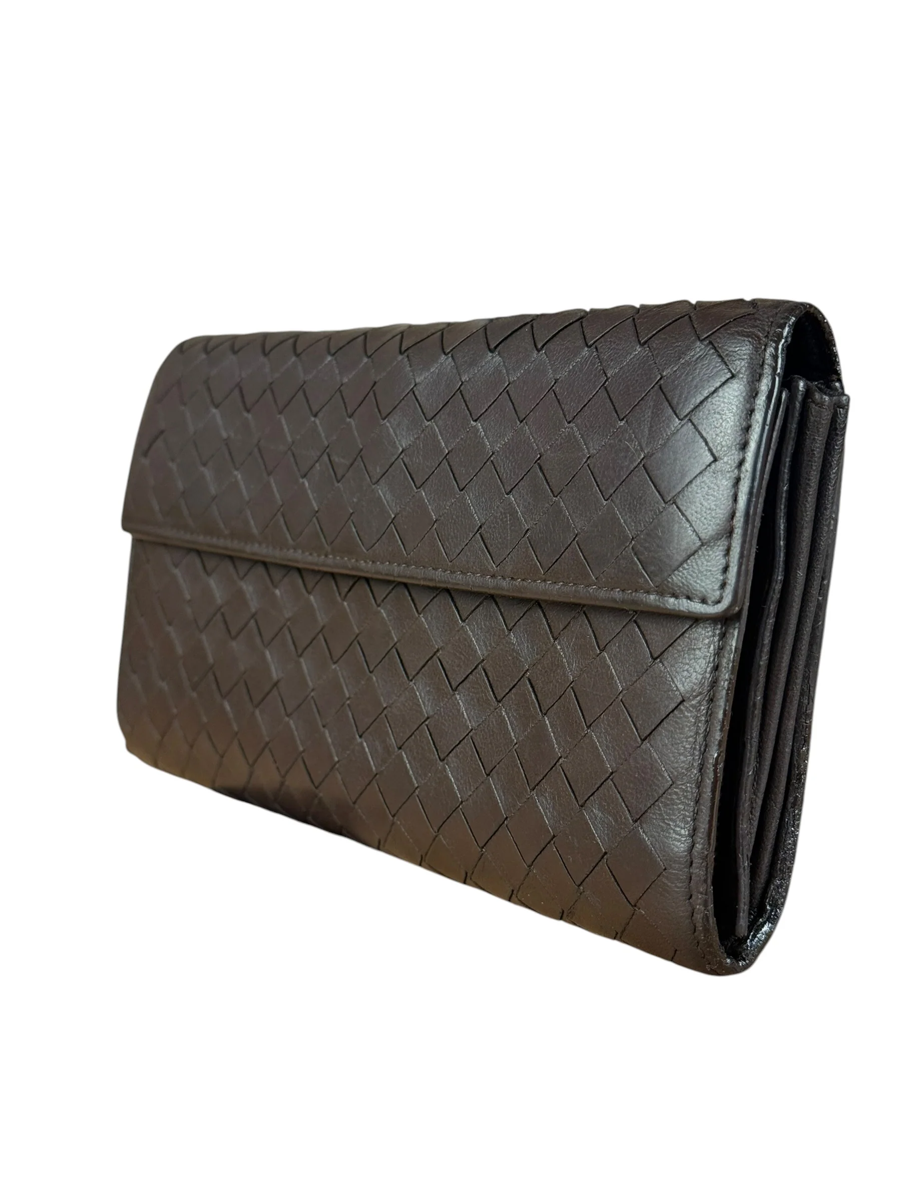 Bottega Veneta Vintage Brown Intrecciato Long Wallet - Image 4