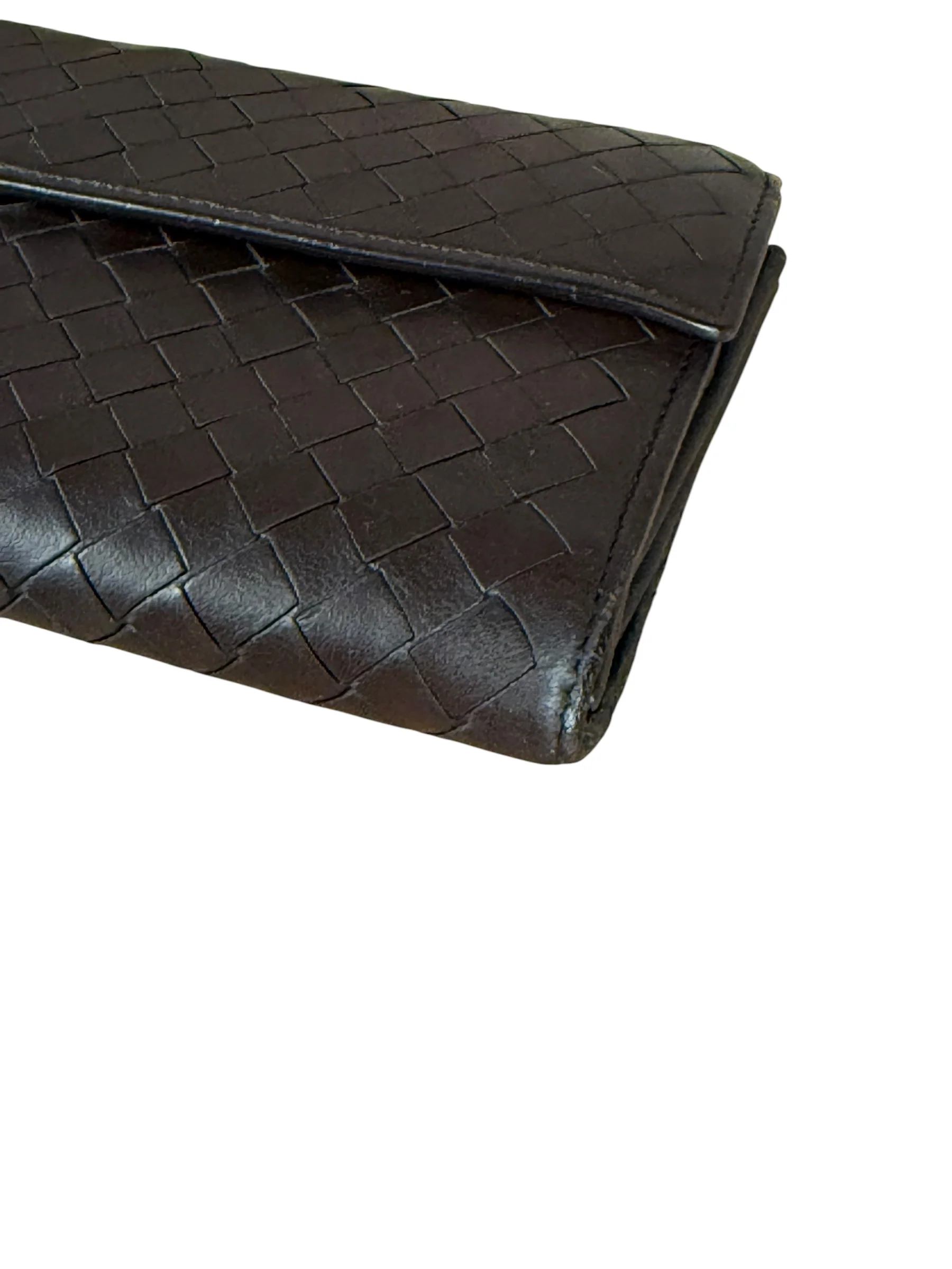 Bottega Veneta Vintage Brown Intrecciato Long Wallet - Image 9