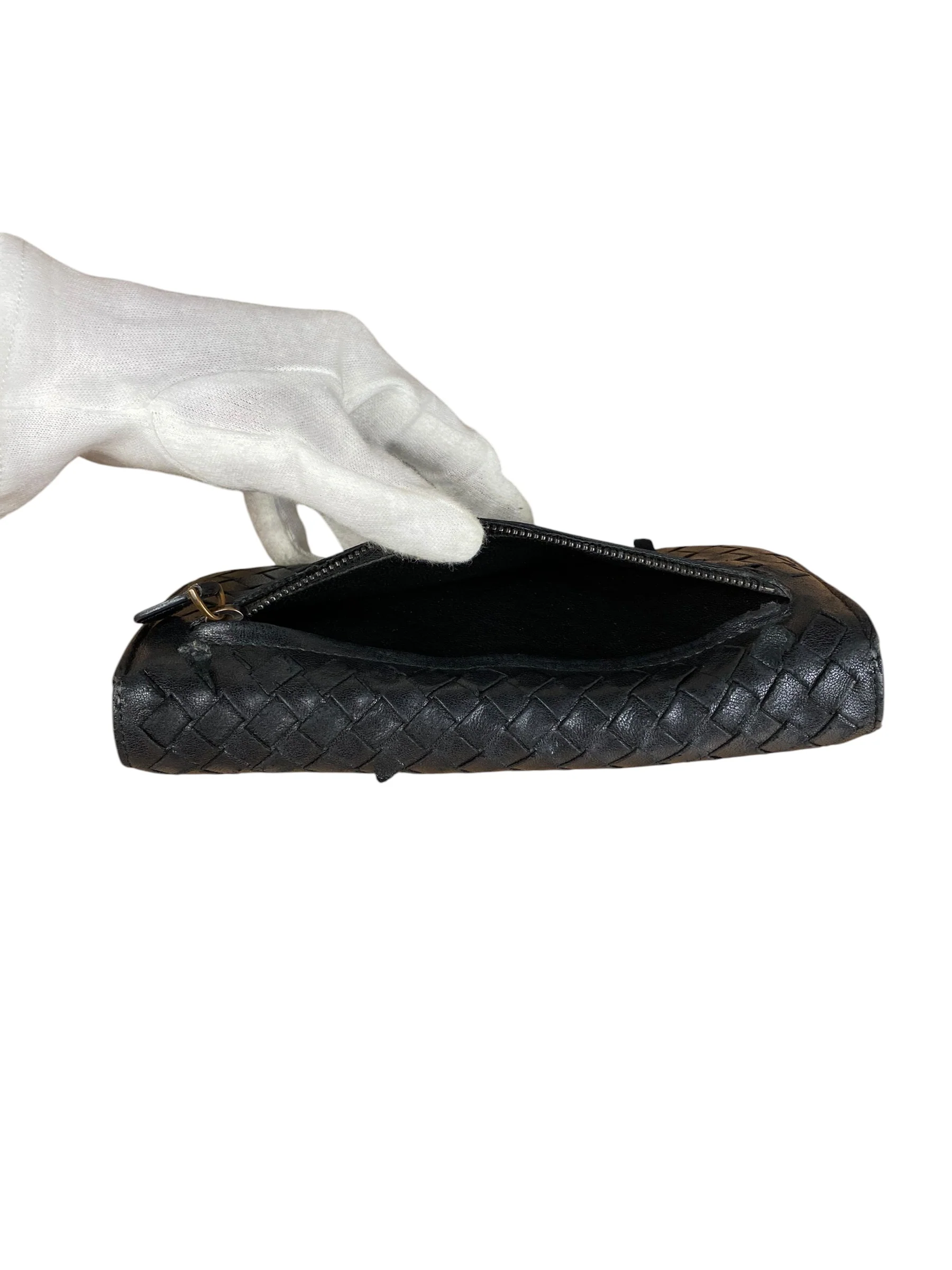 Bottega Veneta Woven Long Wallet Black - Image 5