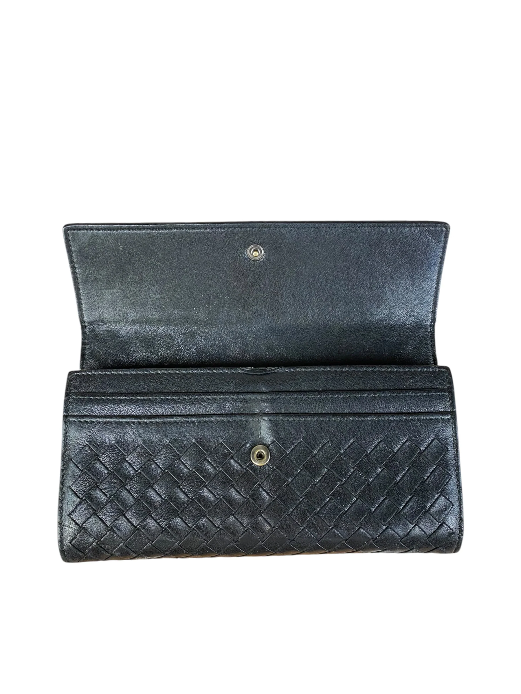 Bottega Veneta Woven Long Wallet Black - Image 6