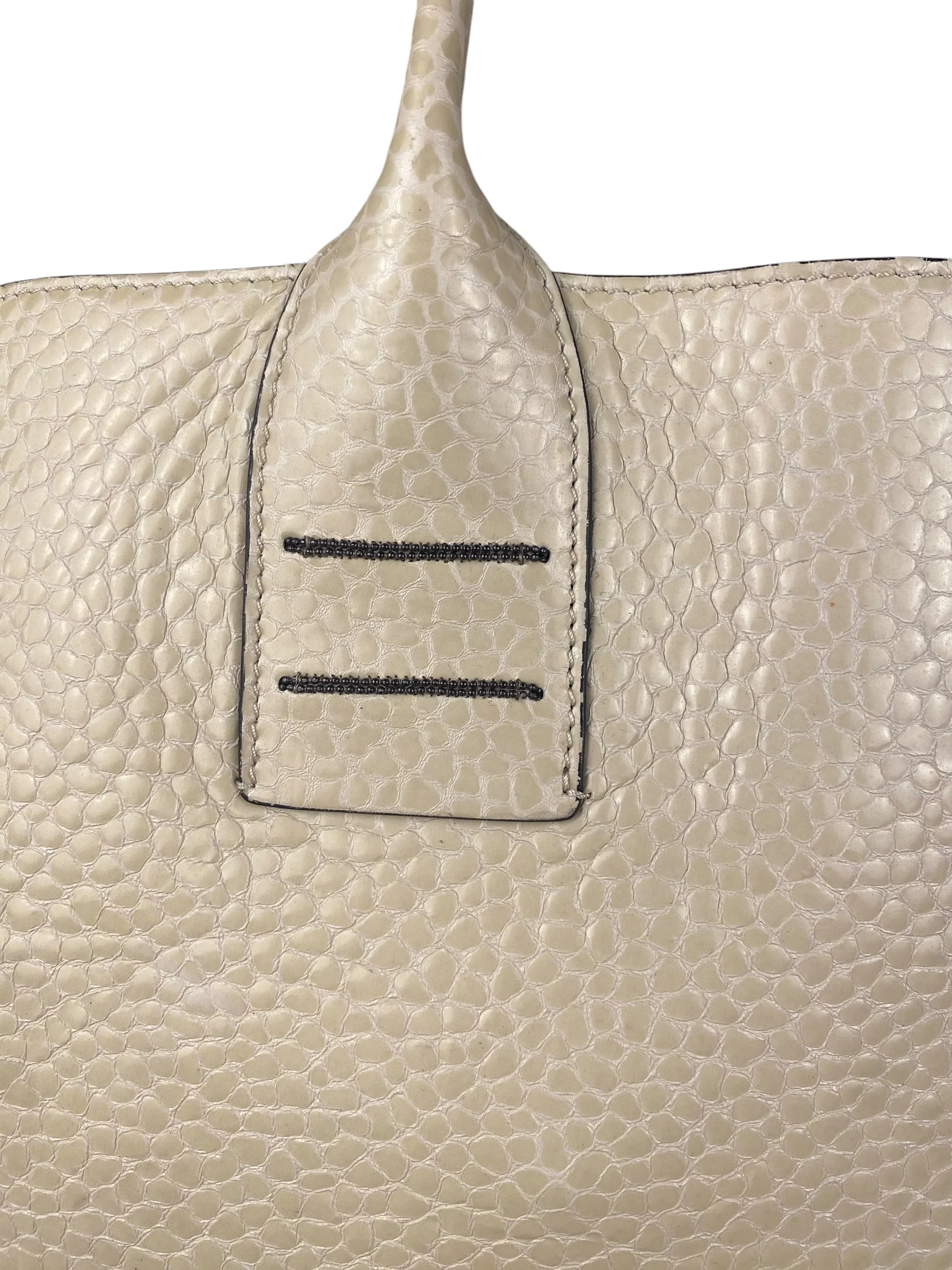 Brunello Cucinelli Cream Leather Tote - Image 13