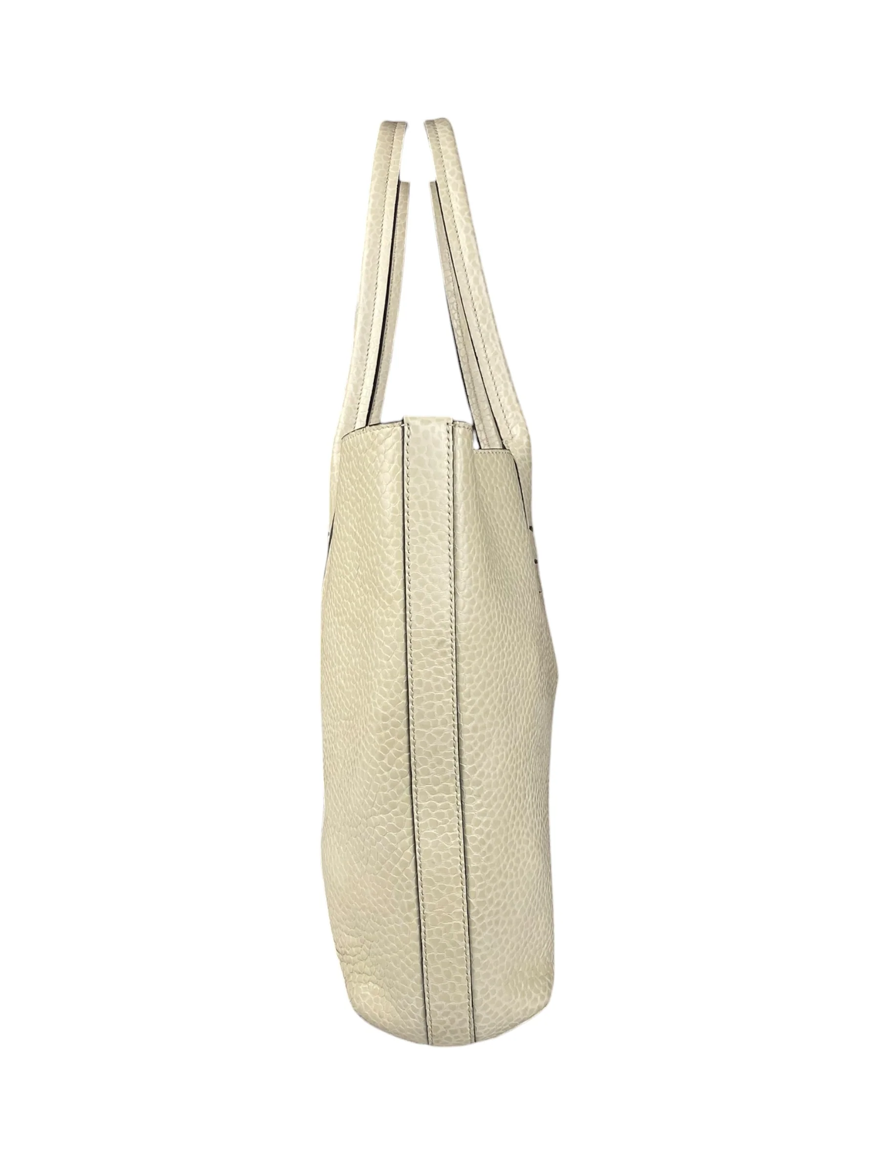 Brunello Cucinelli Cream Leather Tote - Image 3