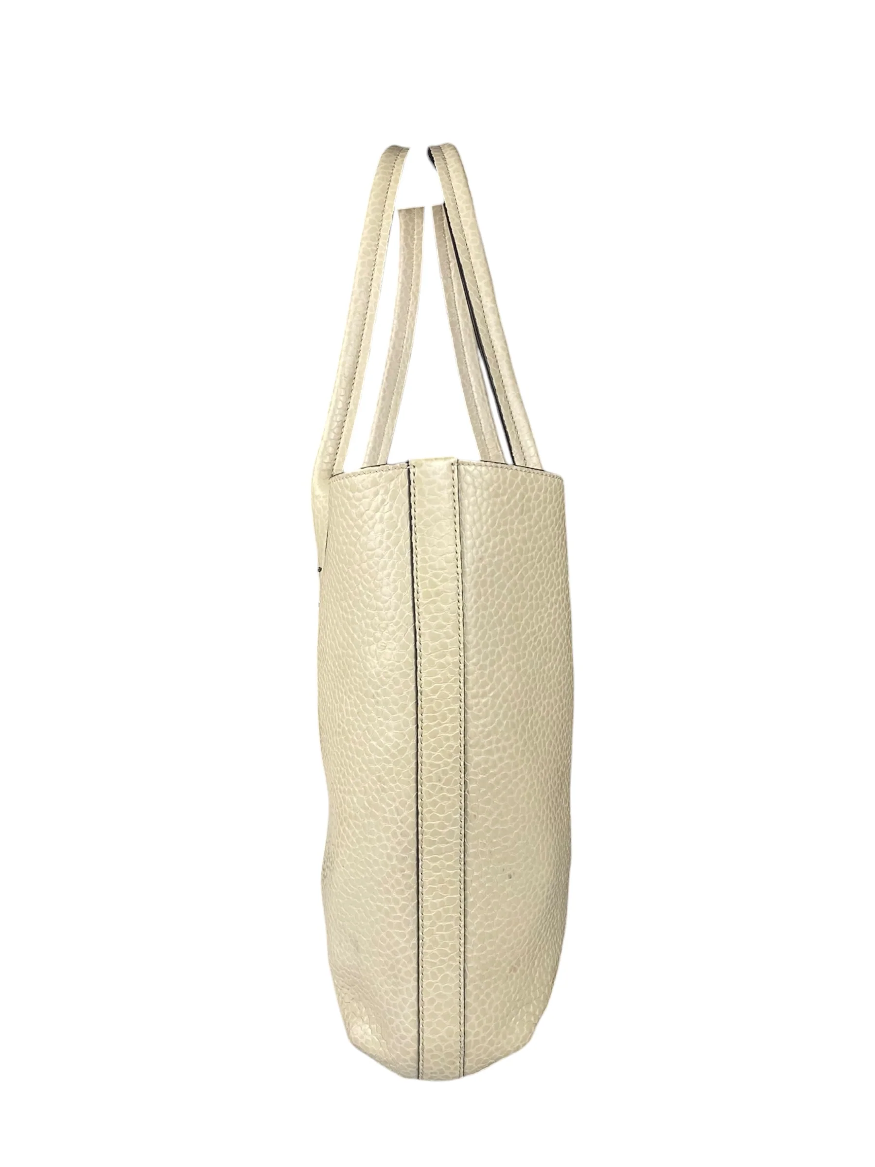 Brunello Cucinelli Cream Leather Tote - Image 4