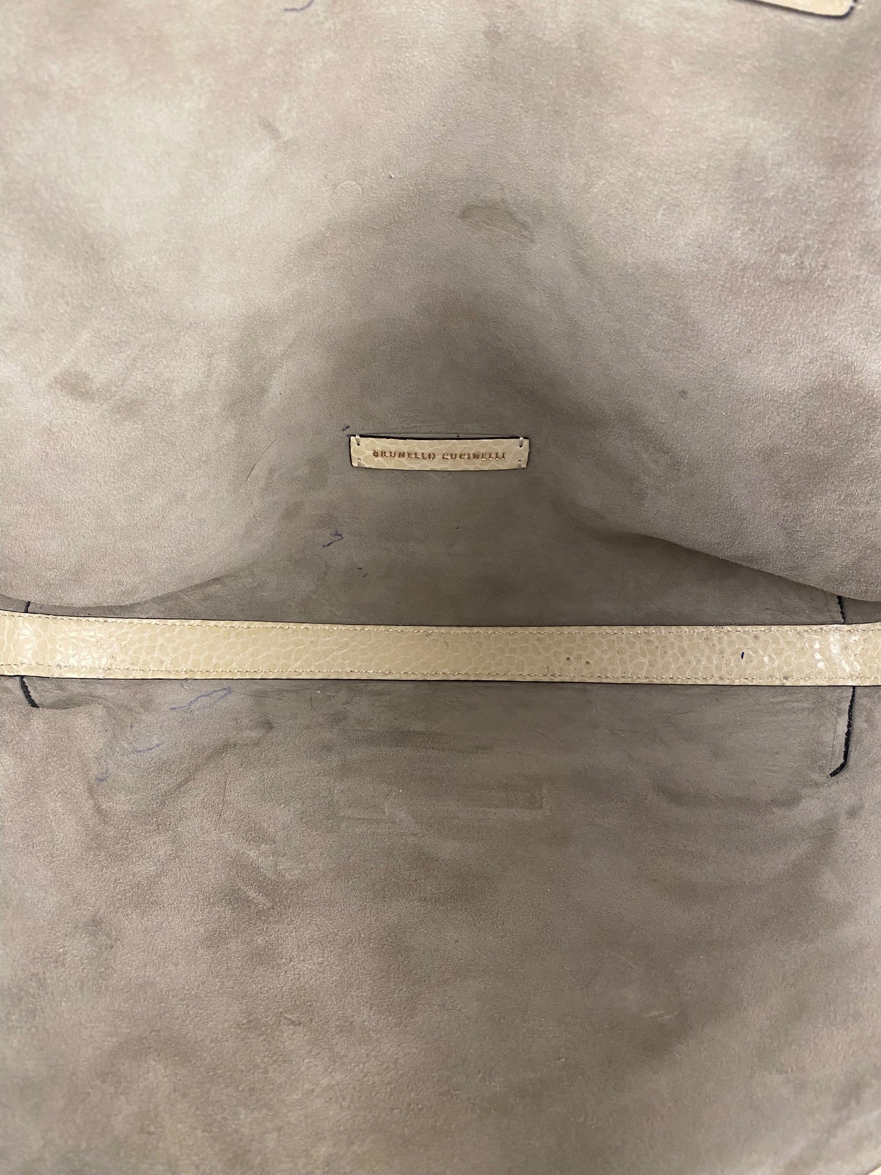 Brunello Cucinelli Cream Leather Tote - Image 9