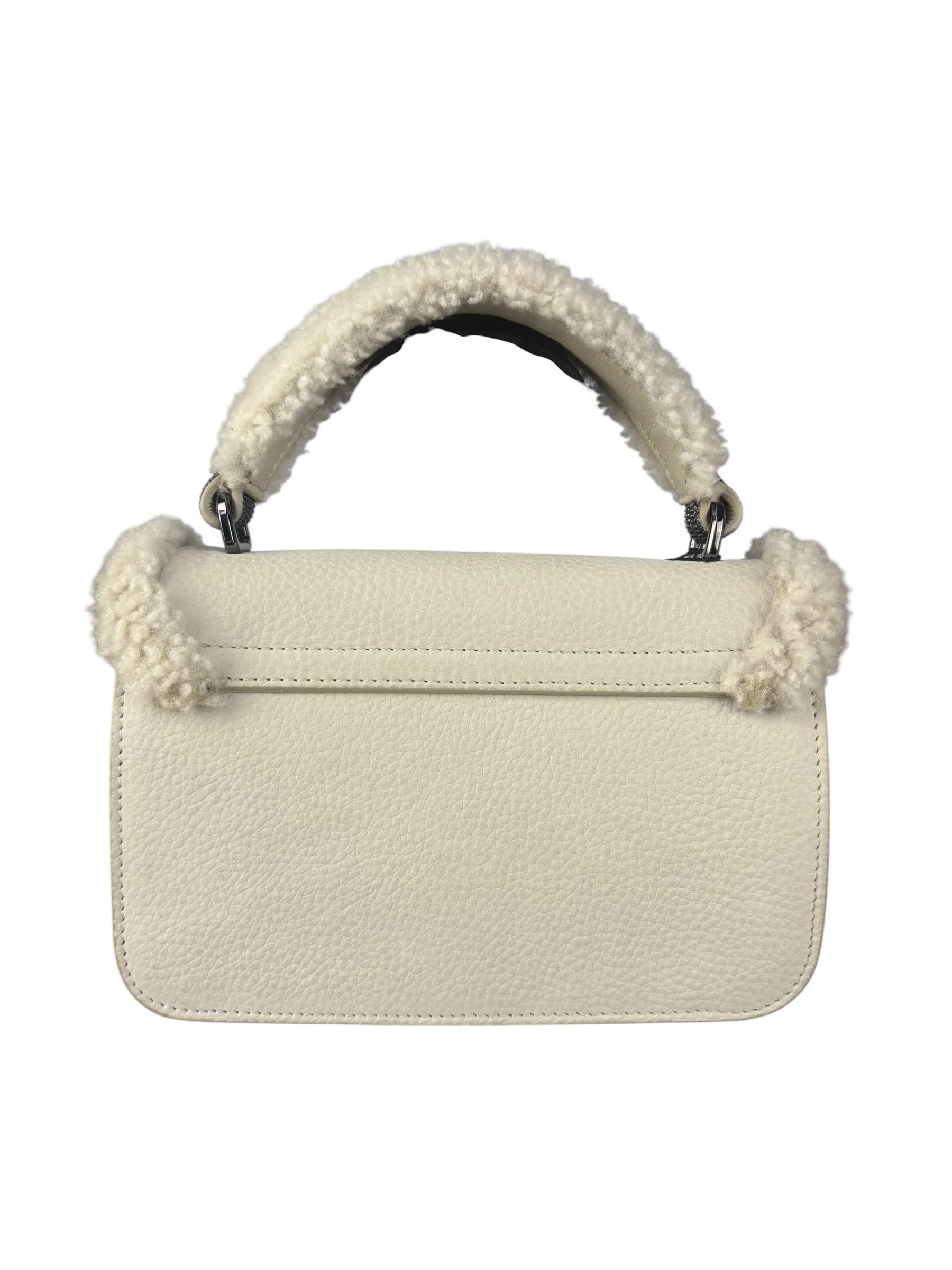 Brunello Cucinelli White Shearling Bag - Image 2