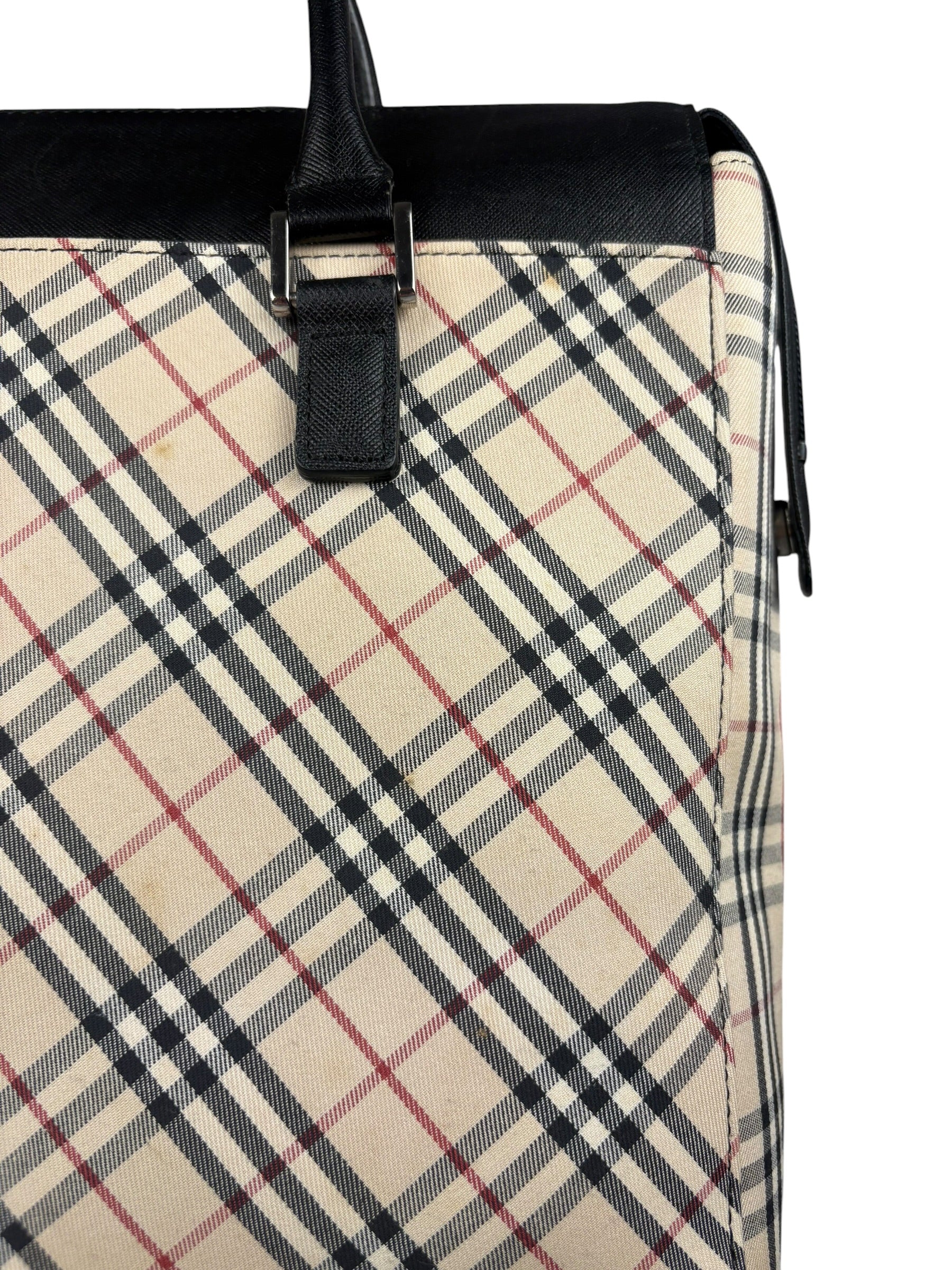 Burberry Beige Canvas Nova Check Tote Bag - Image 11