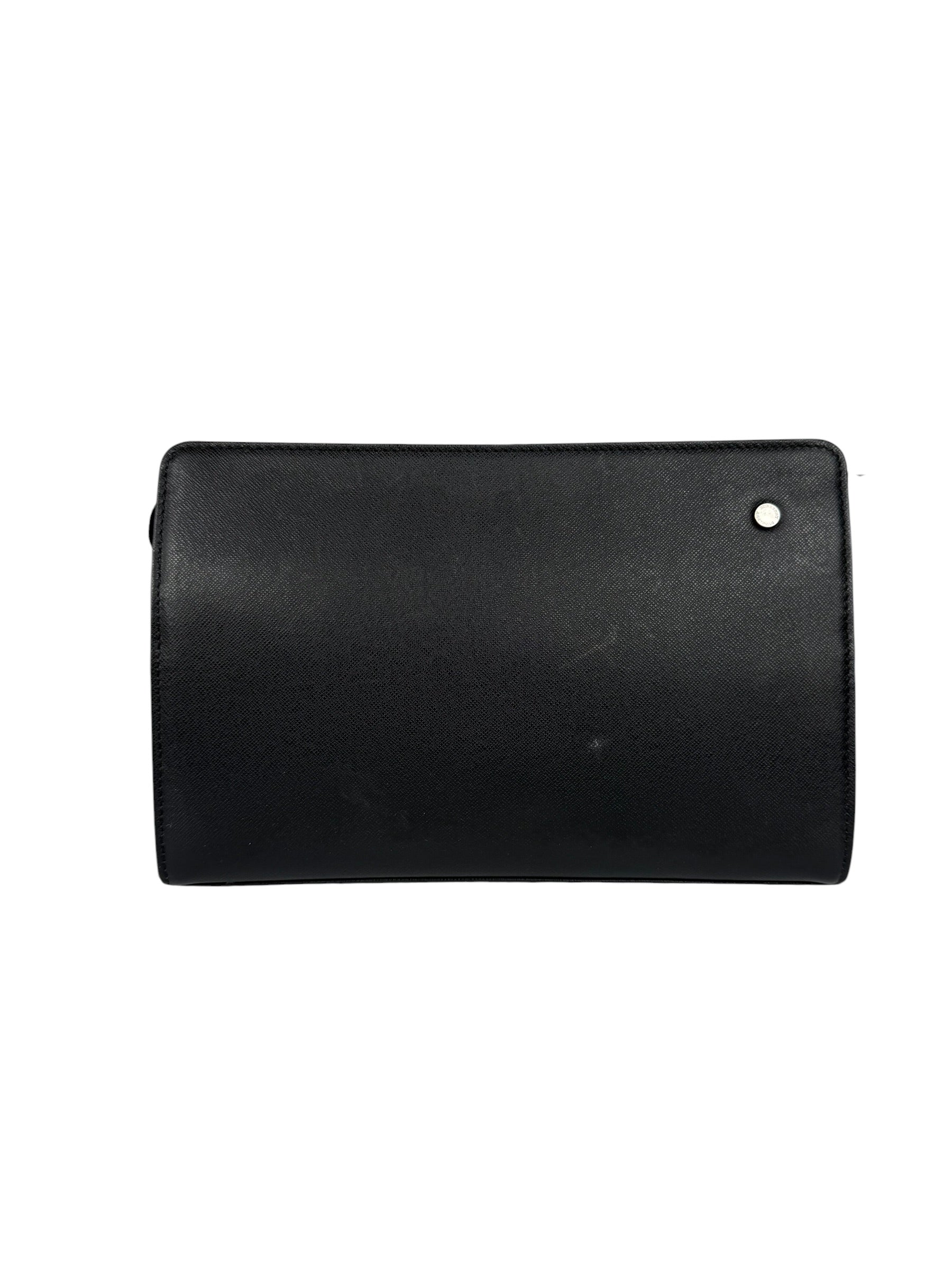 Burberry Black Leather Zip Clutch Pouch - Image 10
