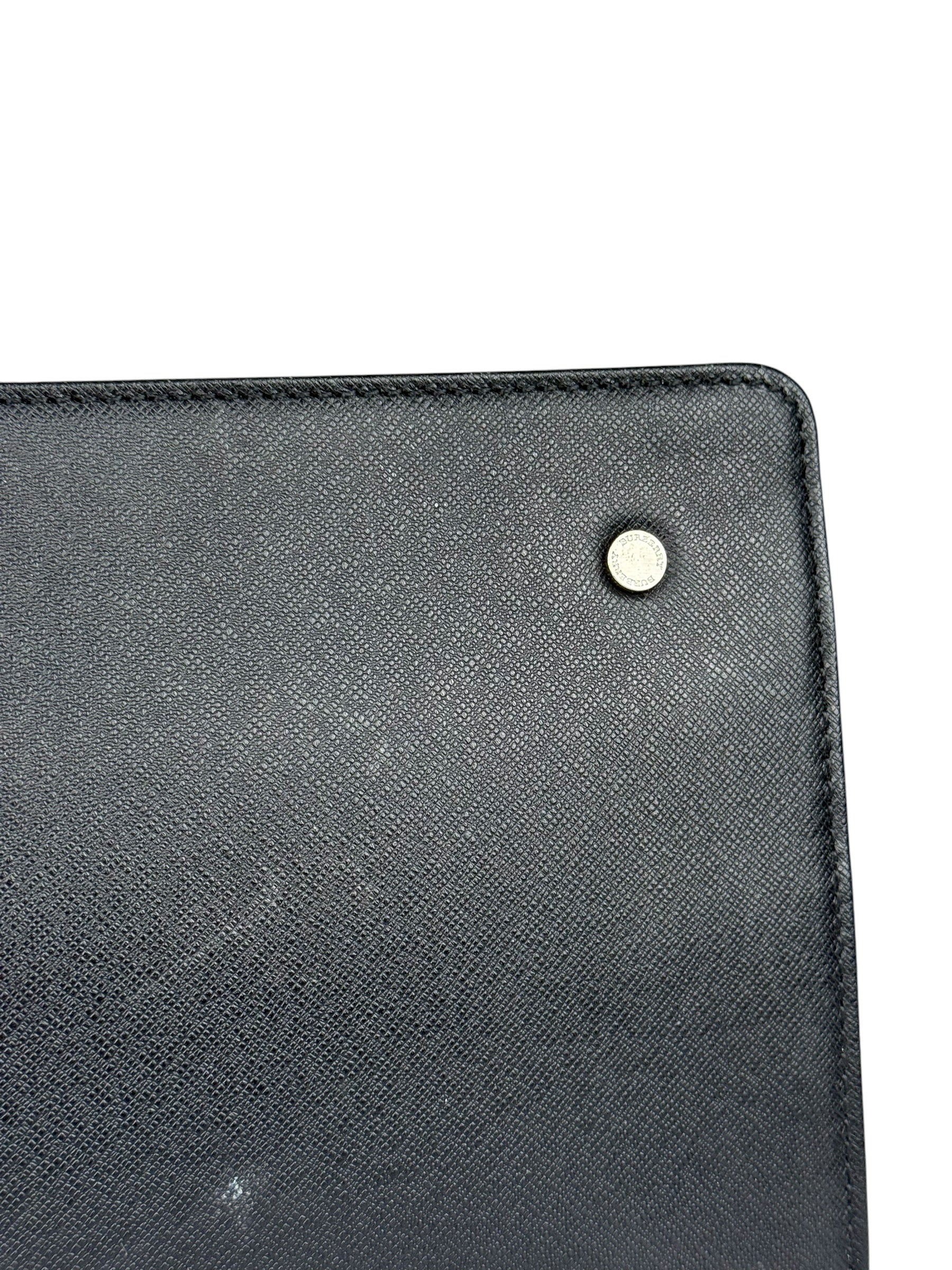 Burberry Black Leather Zip Clutch Pouch - Image 13