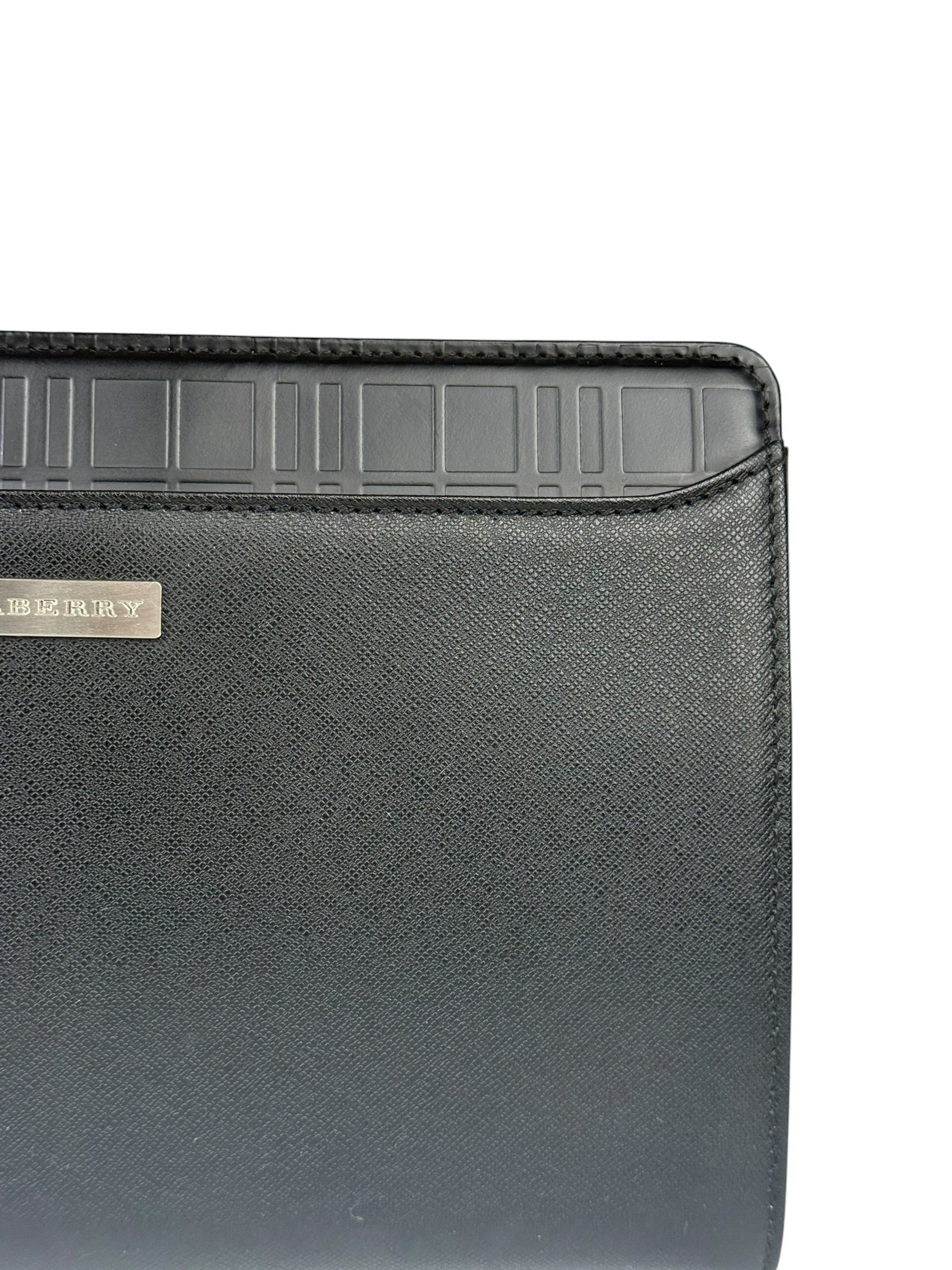 Burberry Black Leather Zip Clutch Pouch - Image 3